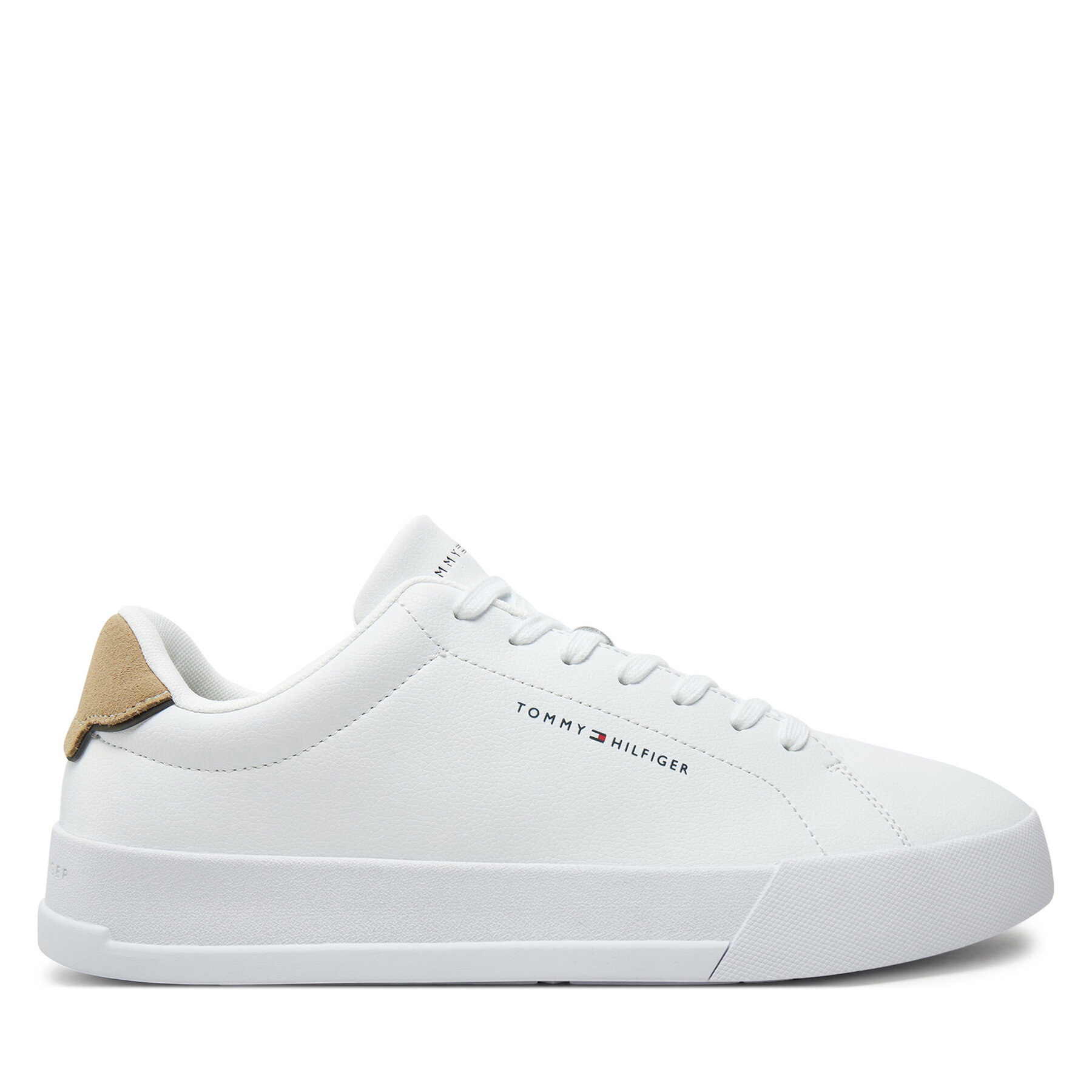 Sneakers Tommy Hilfiger Th Court Lth Detail Ess FM0FM05367 Blanc