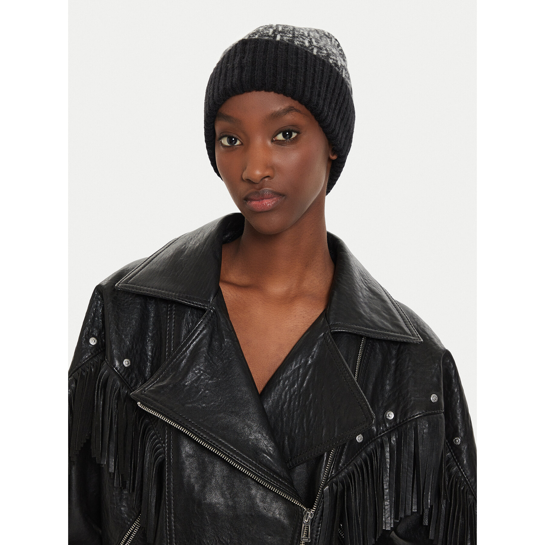 Căciulă Calvin Klein Monogram Fold K60K612595 Negru