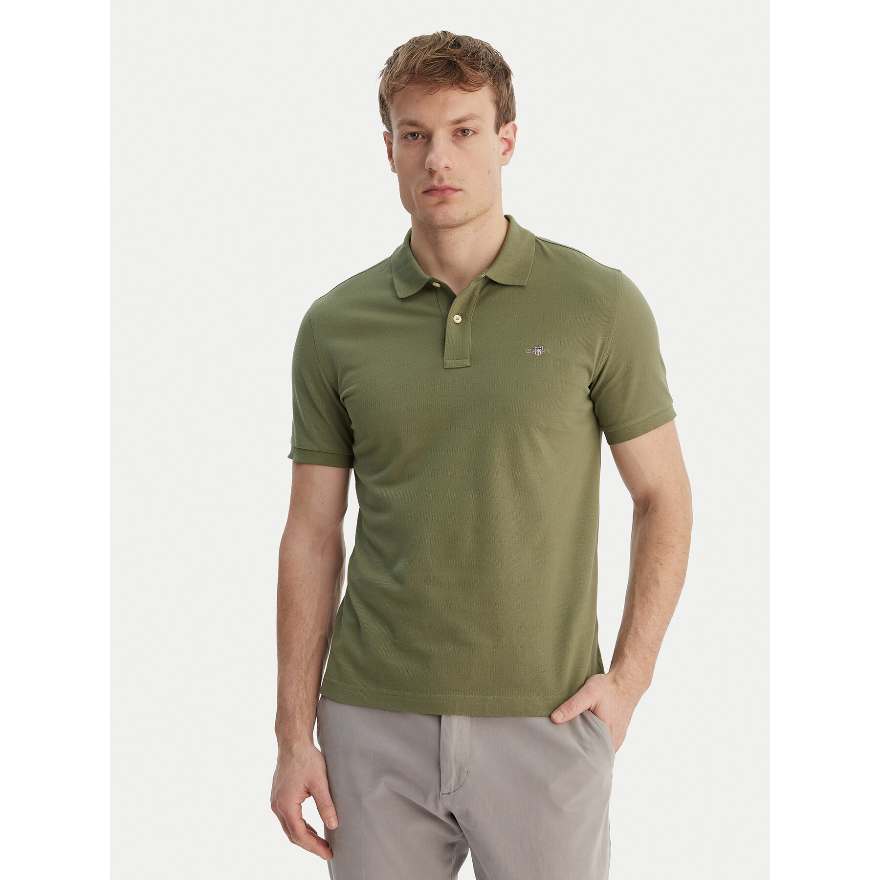 Gant Polo Shield 2220 Πράσινο Slim Fit