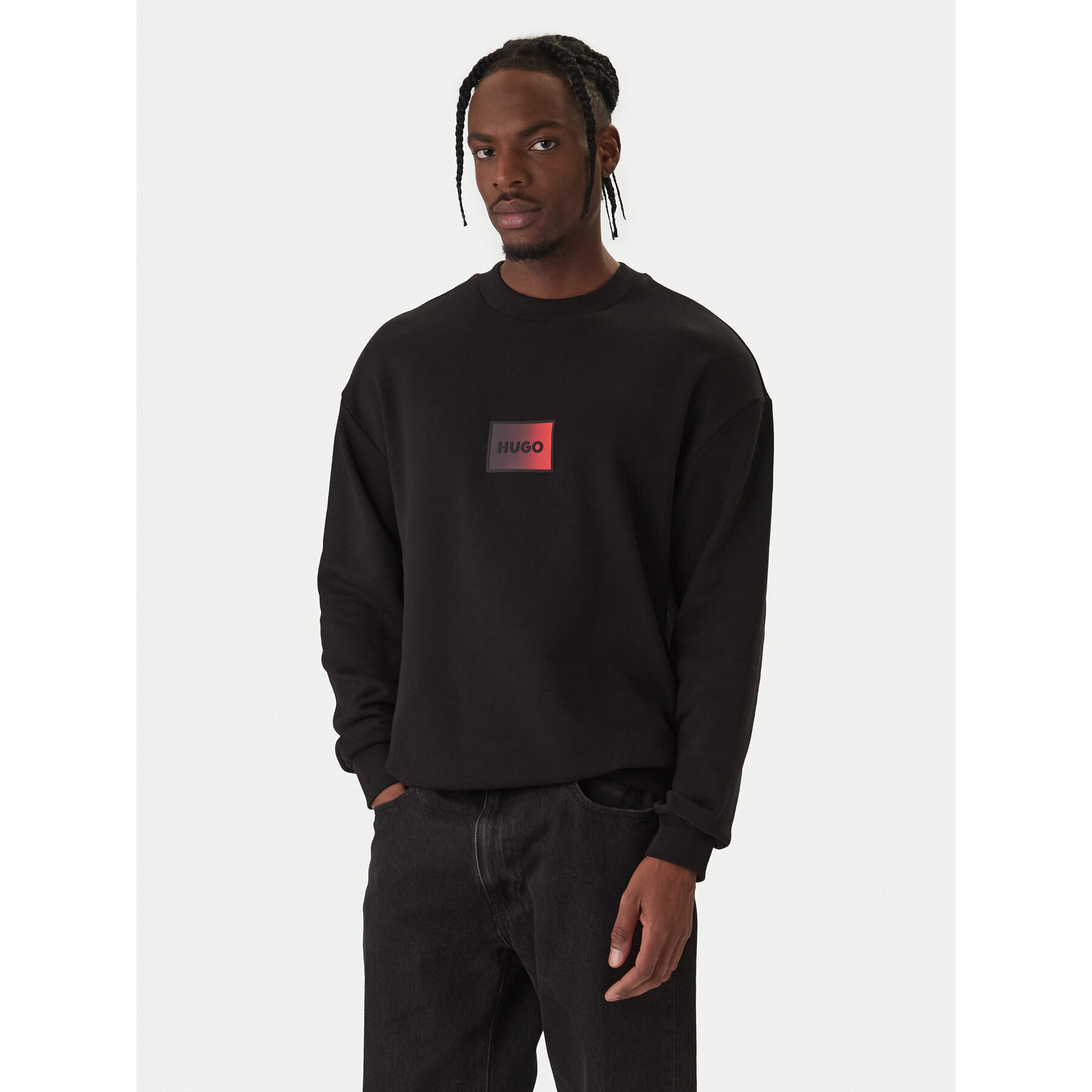 HUGO Sweatshirt Danotop 50553134 Schwarz Regular Fit