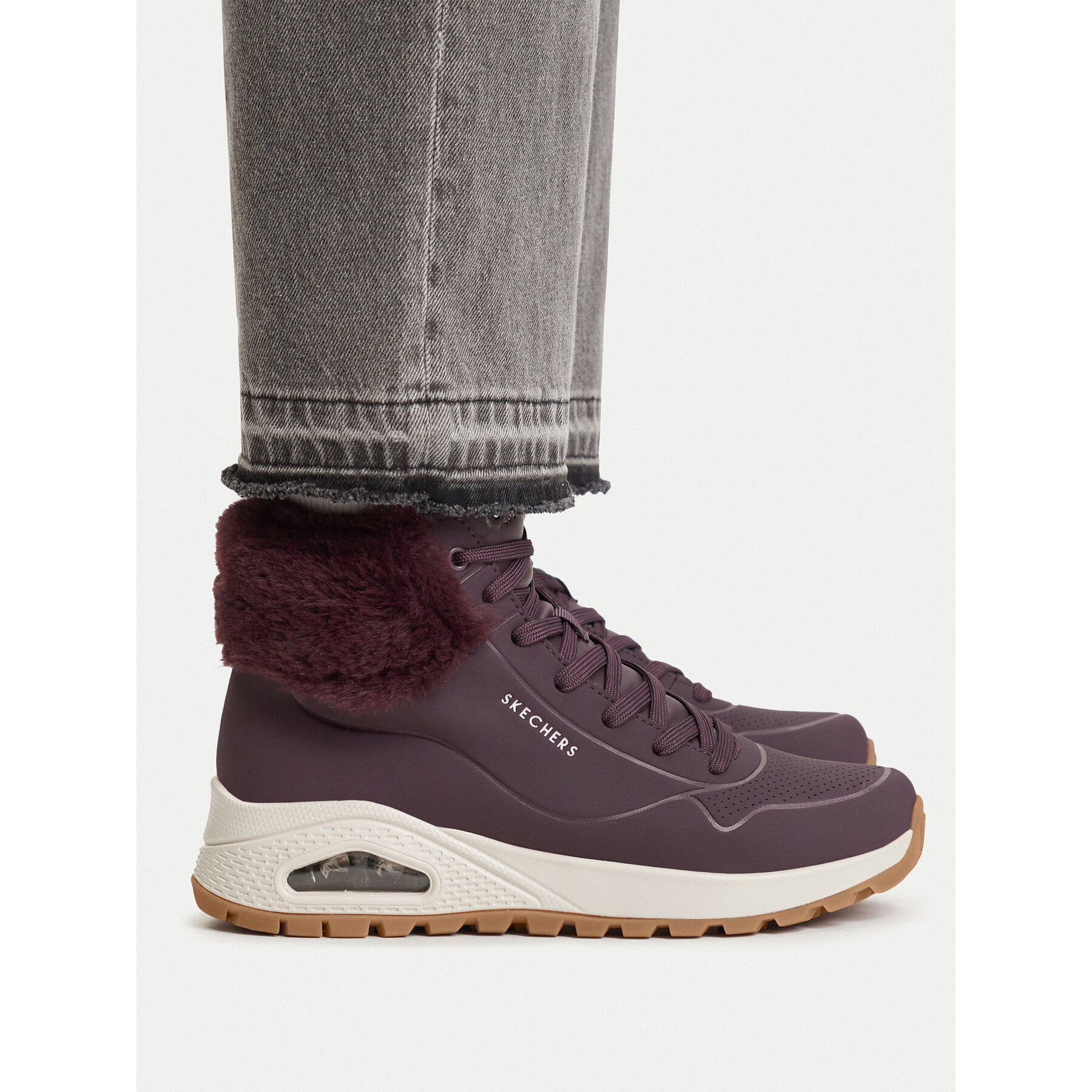 Kotníková obuv Skechers Uno Rugged 167274/WINE Bordó