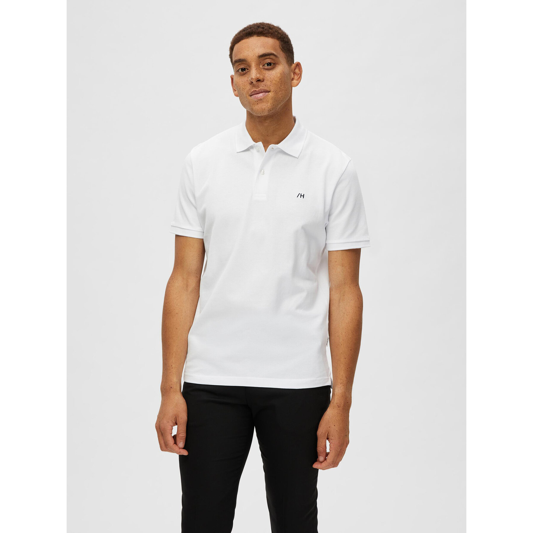 Selected Homme Polo 16087839 Bianco Regular Fit