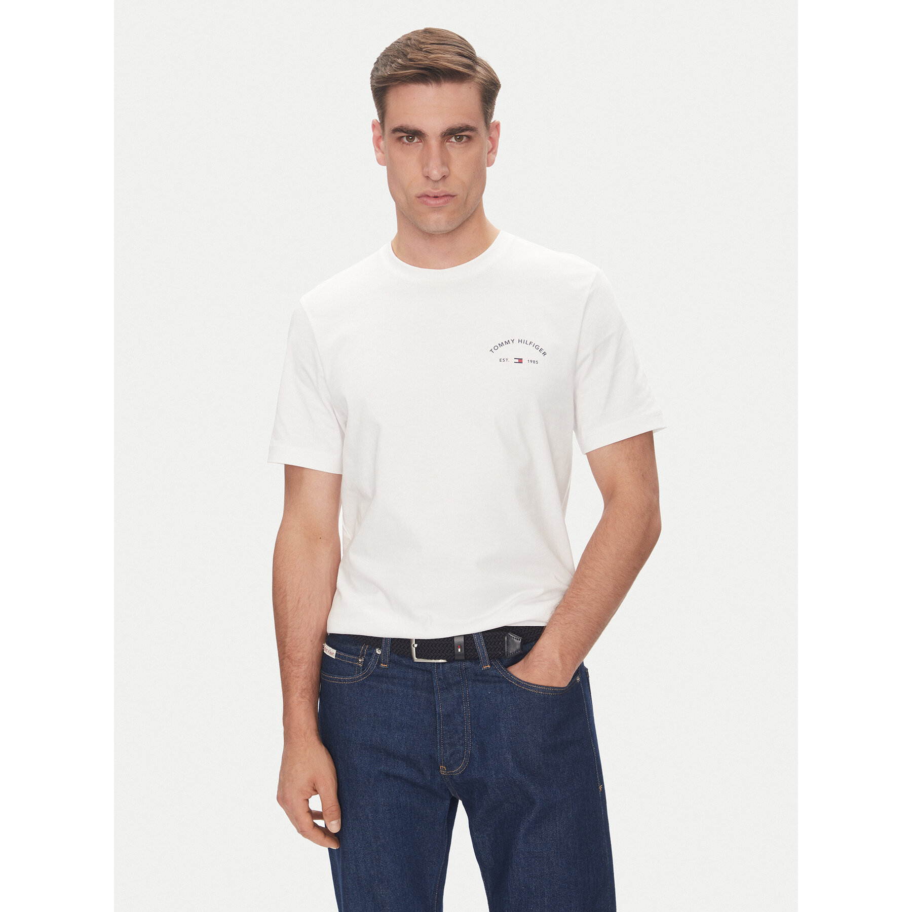 Tommy Hilfiger Póló Hotel MW0MW39352 Fehér Regular Fit