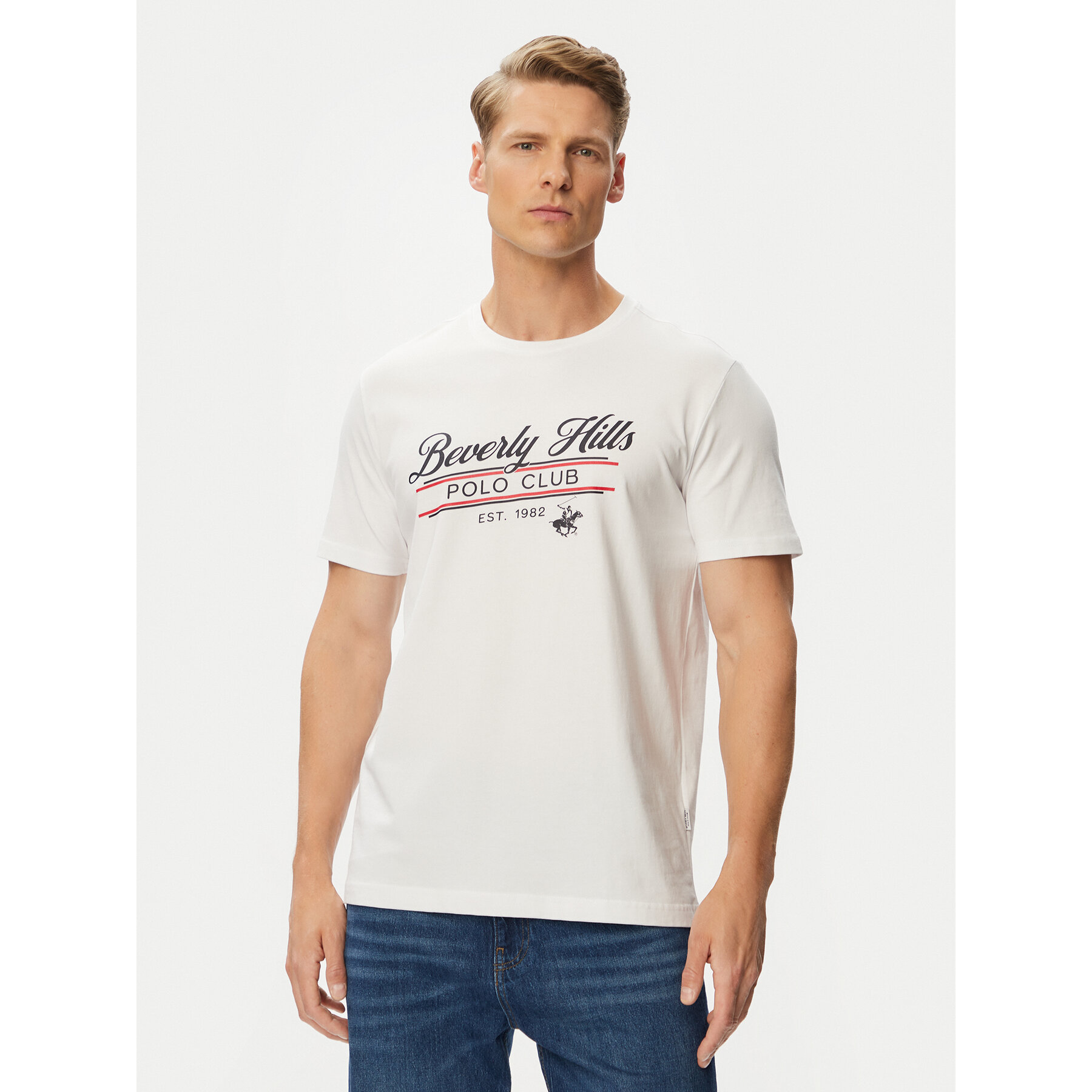 Beverly Hills Polo Club Majica P-SS26M-TS1302 Bela Regular Fit