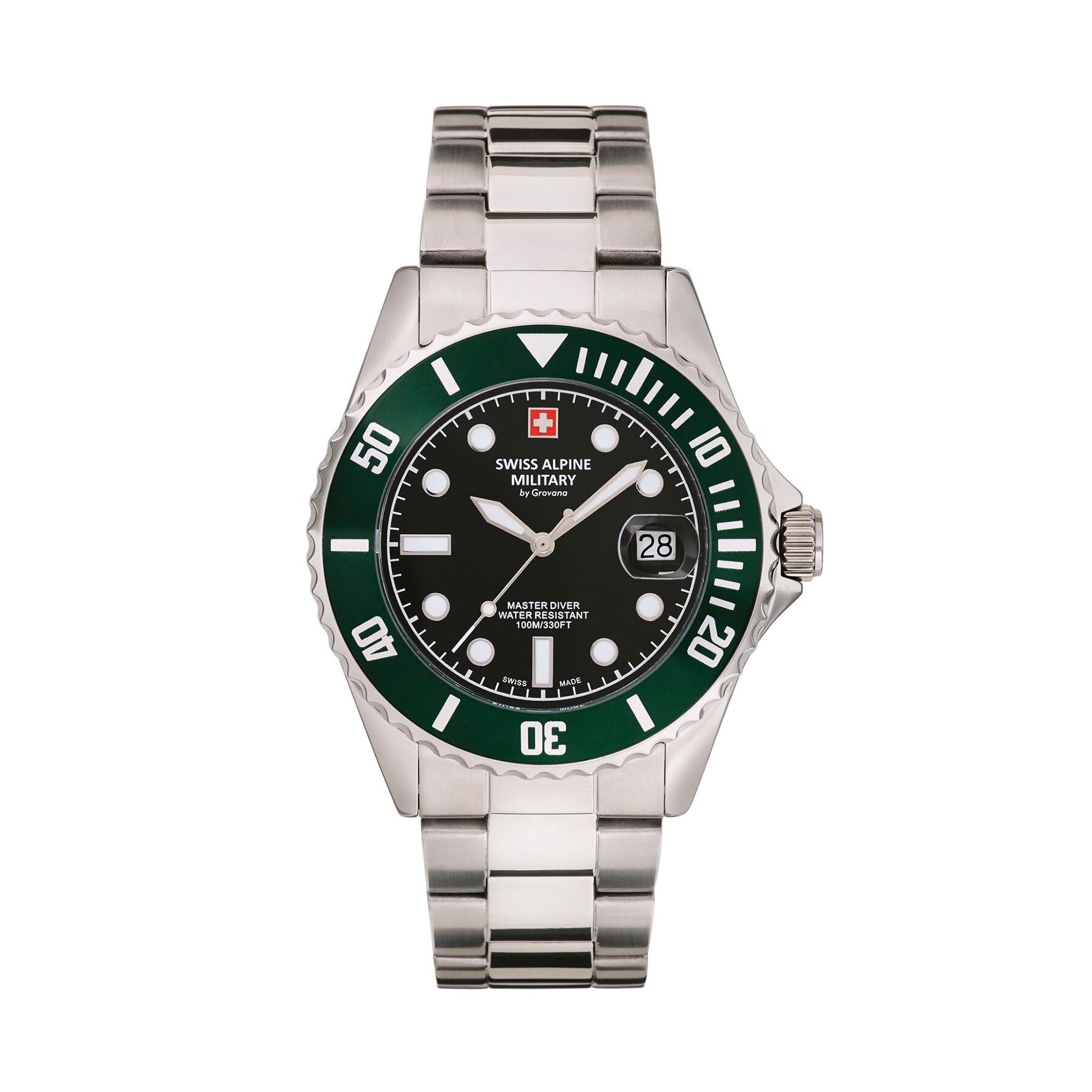 

Годинник Swiss Alpine Military Master Diver 7053.1133 Silver, Срібний