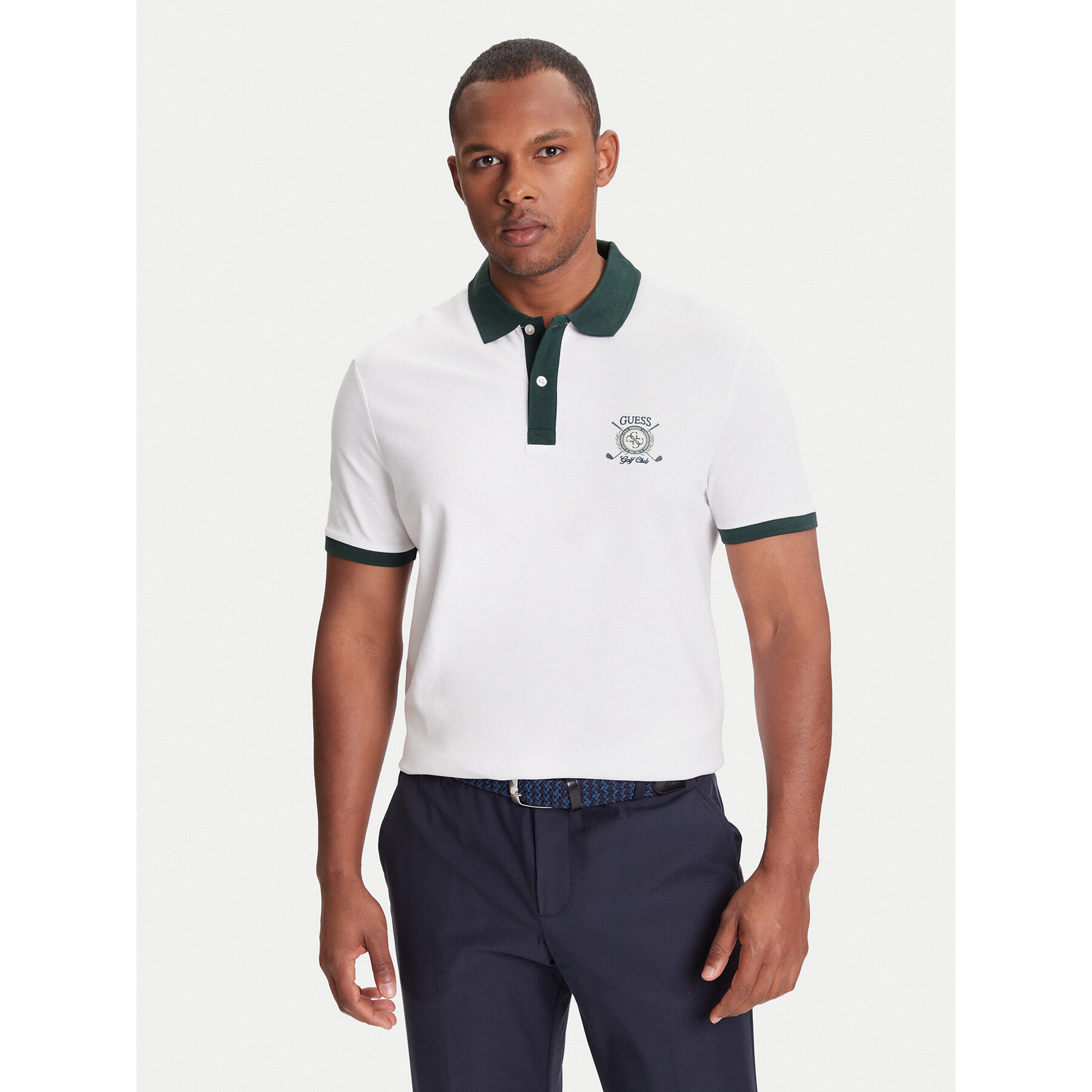 Guess Polo M5YP03 KCJV1 Λευκό Regular Fit