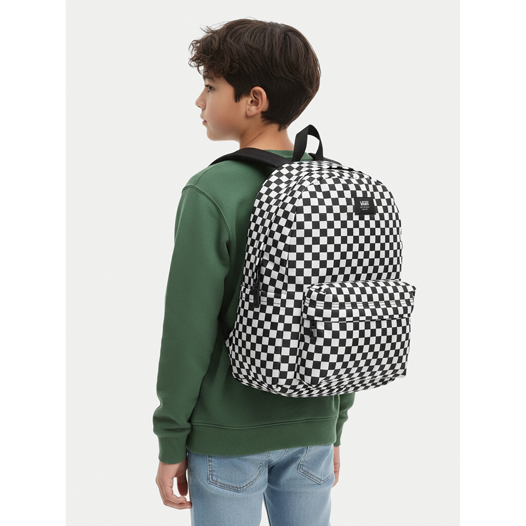 Rucsac Vans Old Skool Grom Check VN000J3KY281 Negru