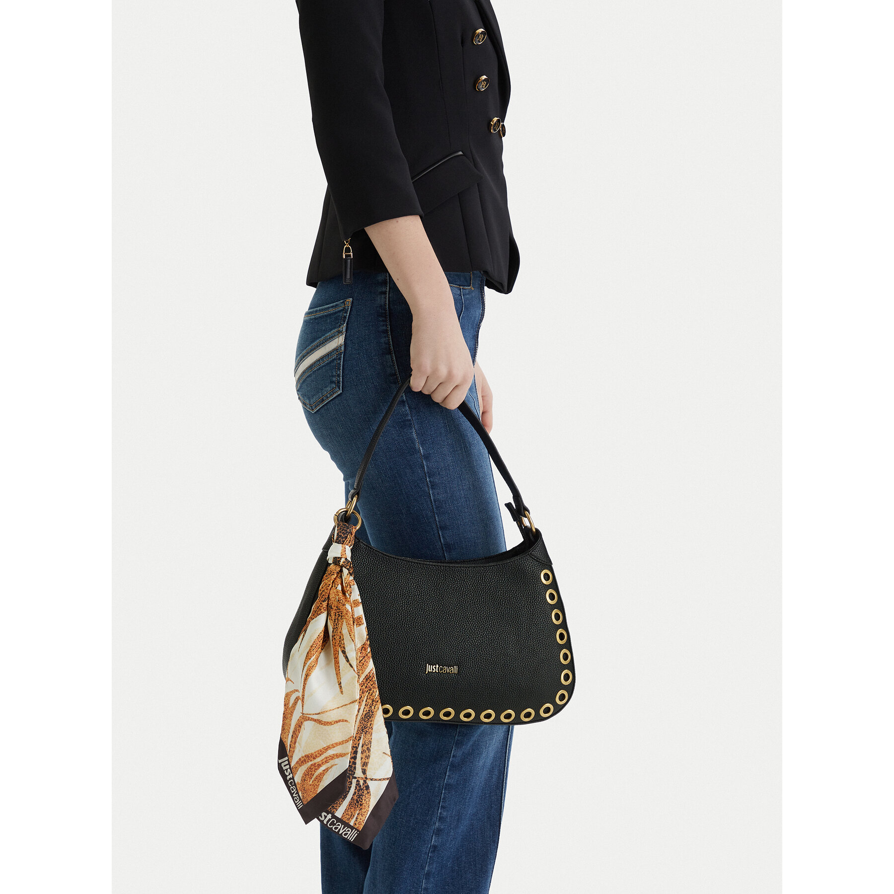 Geantă Just Cavalli 80RA4BF6 ZSB81 Negru