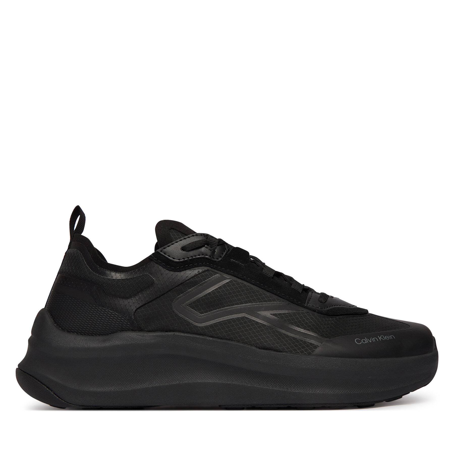 Tenisice Calvin Klein Chunky Run Laceup Stripe Ny HM0HM02160 Crna