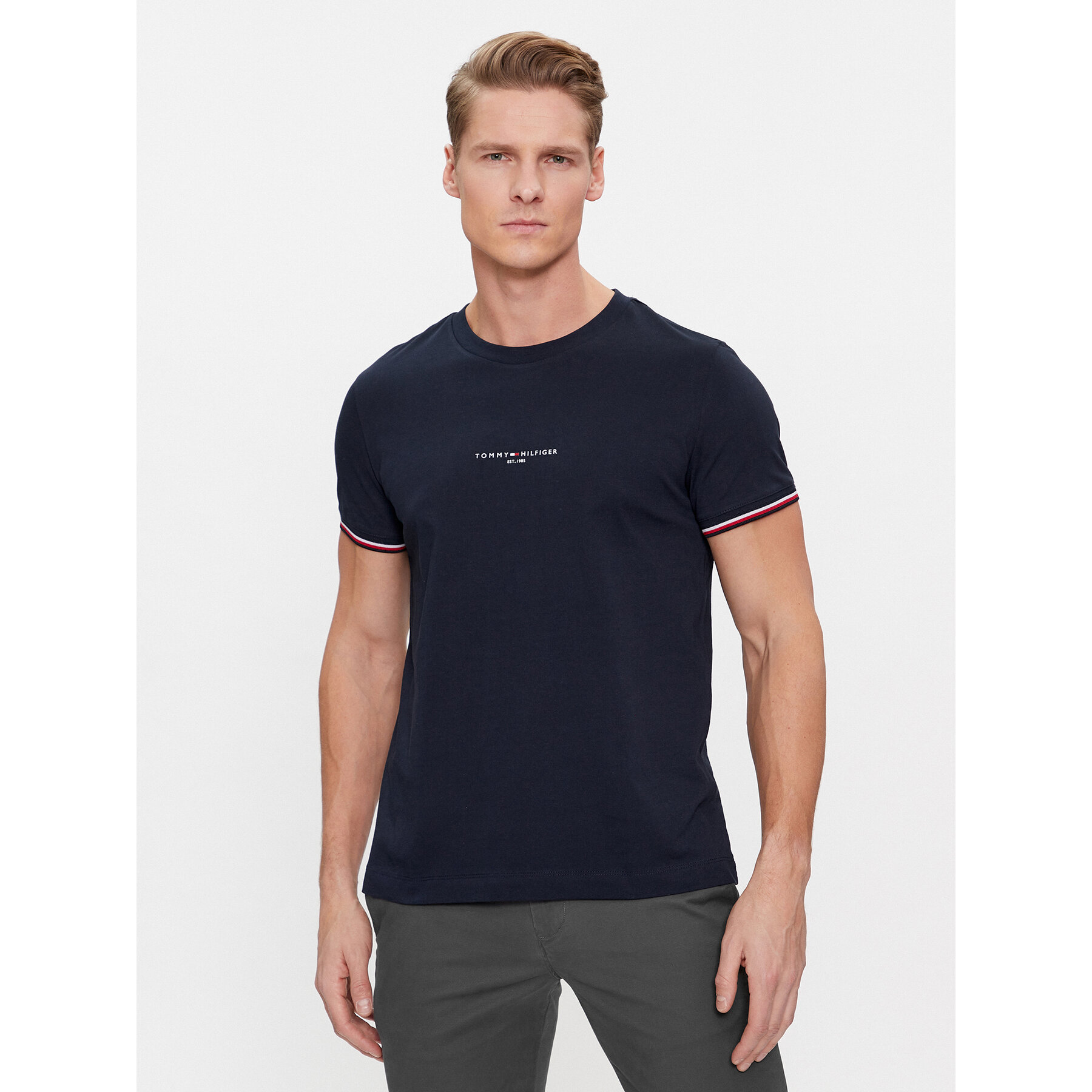 Tommy Hilfiger T-shirt Logo MW0MW32584 Blu scuro Slim Fit