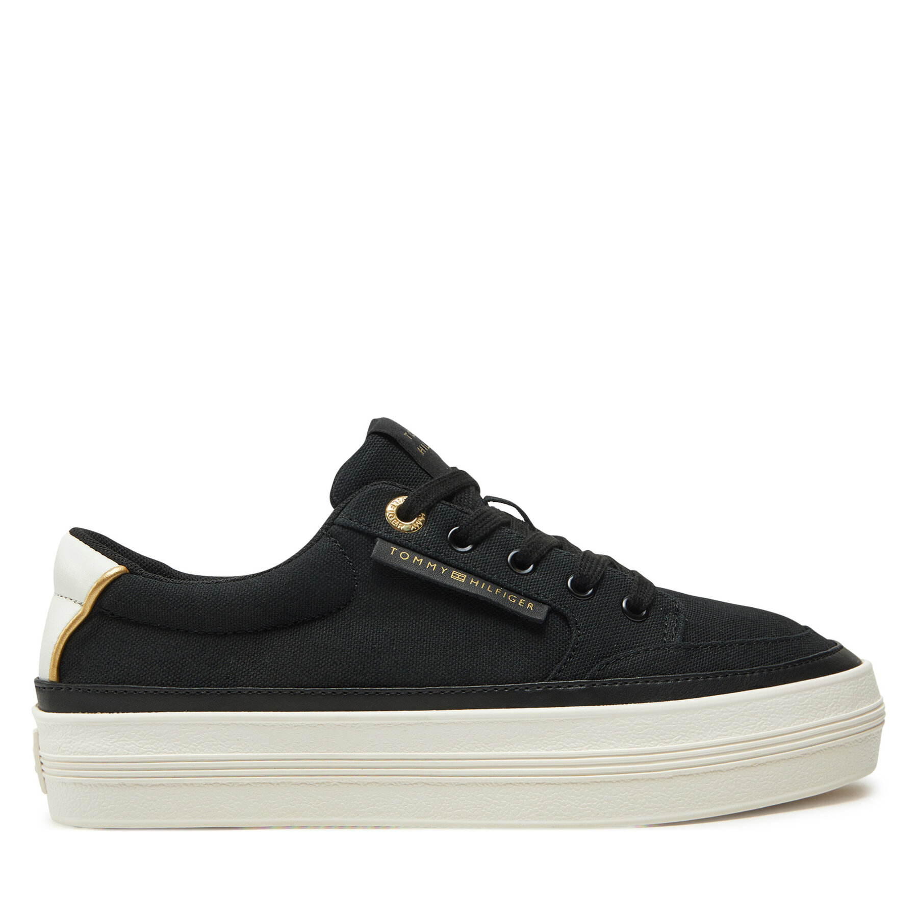 Snīkeri Tommy Hilfiger Essential Vulc Textile Sneaker FW0FW08323 Melns