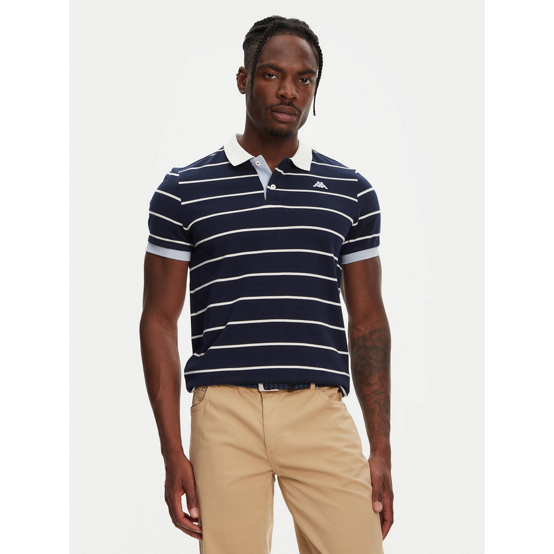Robe di Kappa Poloshirt Masao 64131FW Dunkelblau Slim Fit
