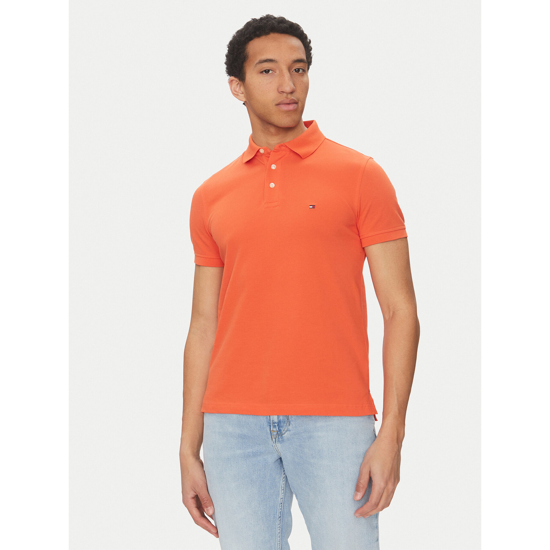 Tommy Hilfiger Pólóing 1985 MW0MW17771 Narancssárga Slim Fit