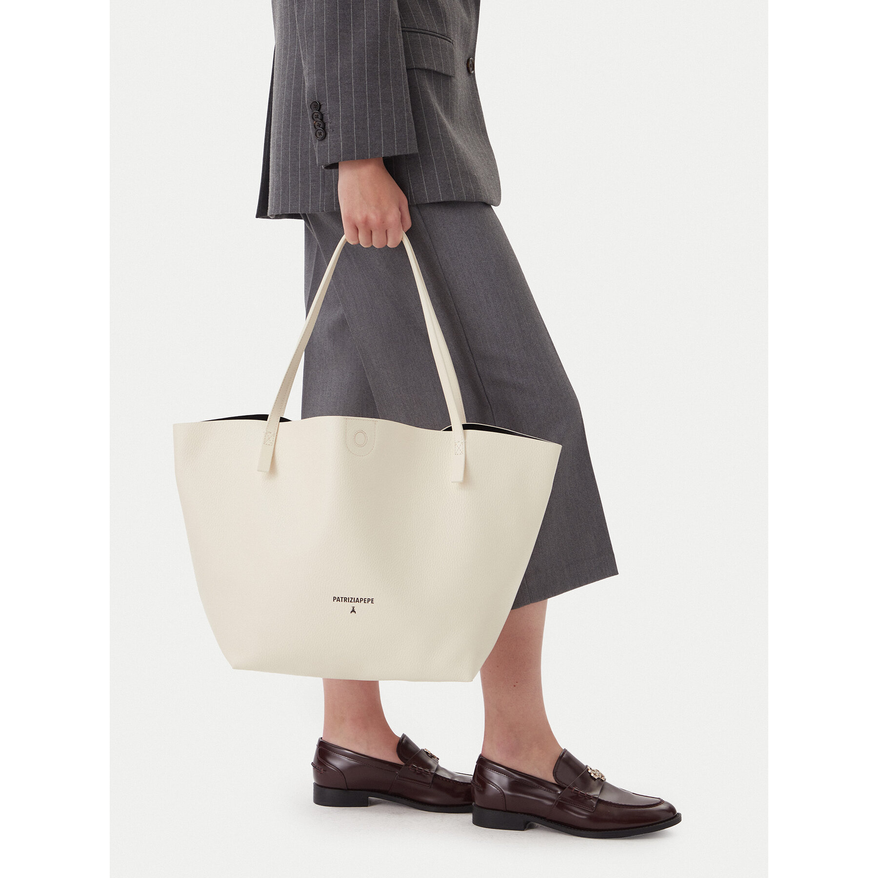 Τσάντα Patrizia Pepe 2B0130/L148-W405 Εκρού