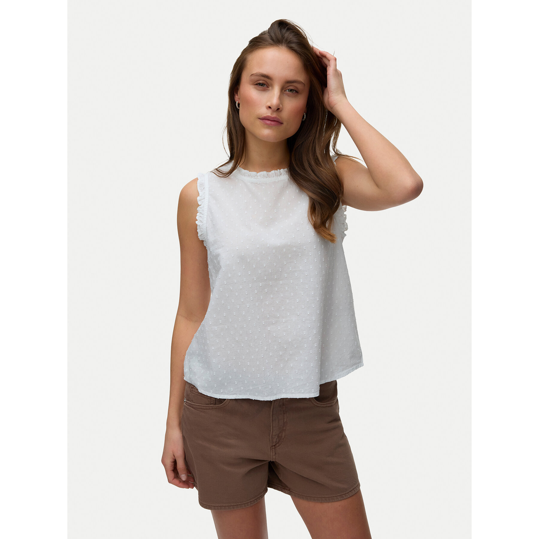 Vero Moda Top Trine 10342734 Weiß Regular Fit