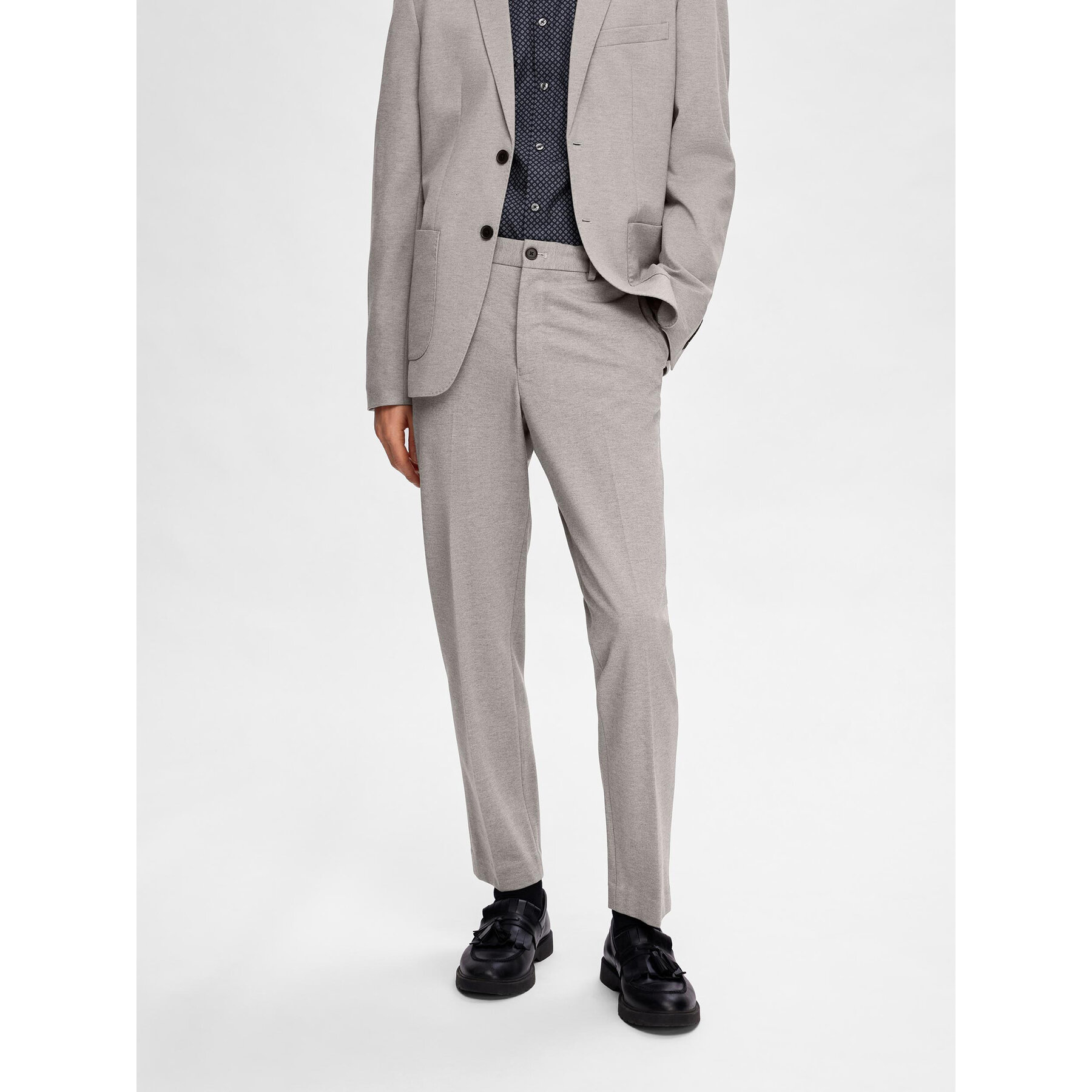 Selected Homme Anzughose 16092485 Grau Slim Fit