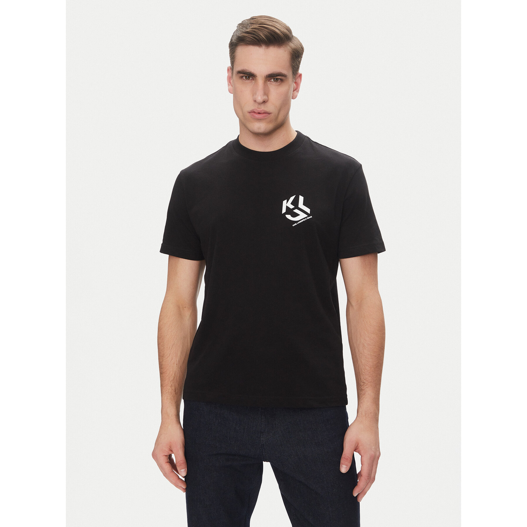 Karl Lagerfeld Jeans Majica A2M17072 Črna Regular Fit