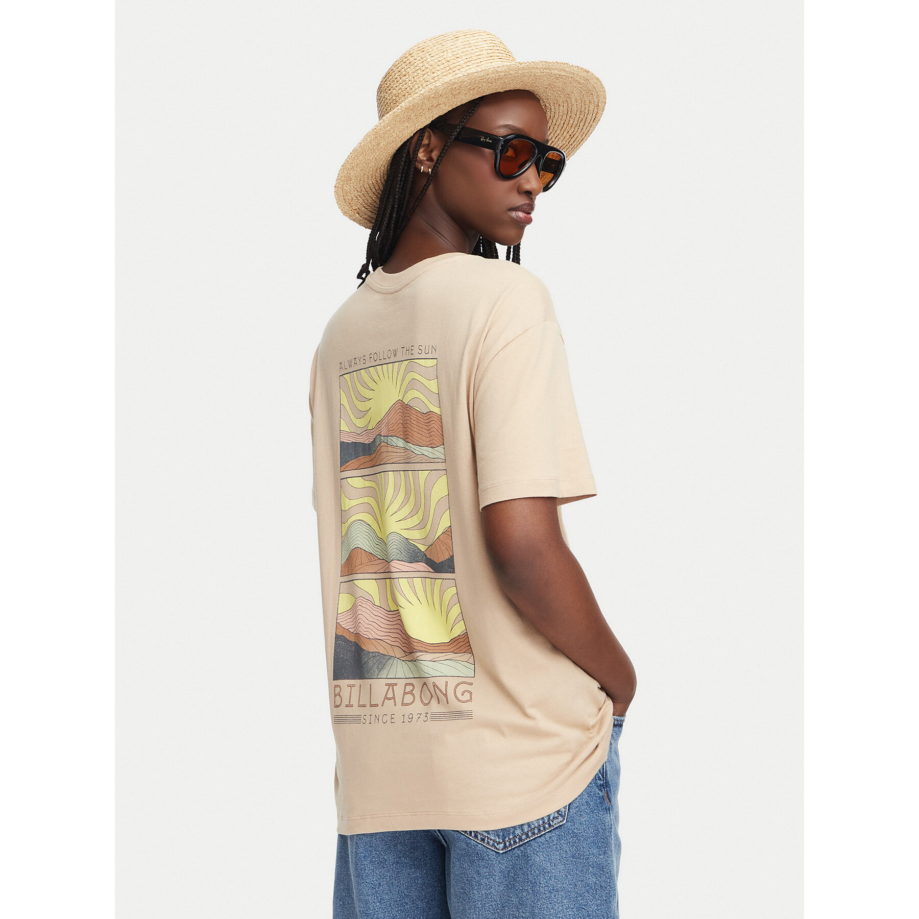 Billabong Majica Sun Phased EBJZT00423 Bež Oversize