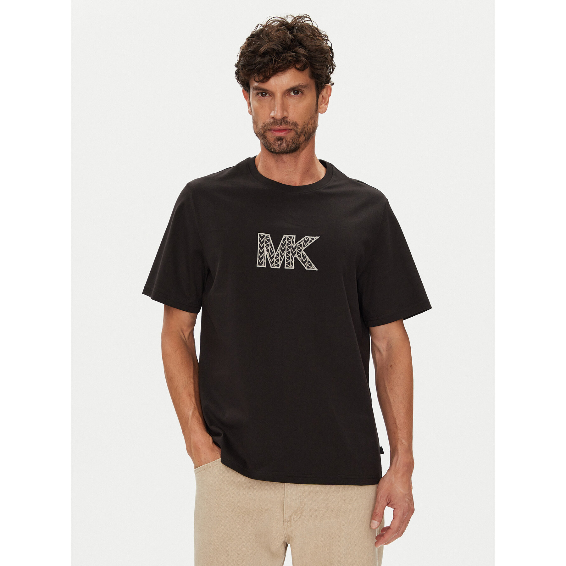 Michael Kors Majica CT552LN1V2 Črna Regular Fit