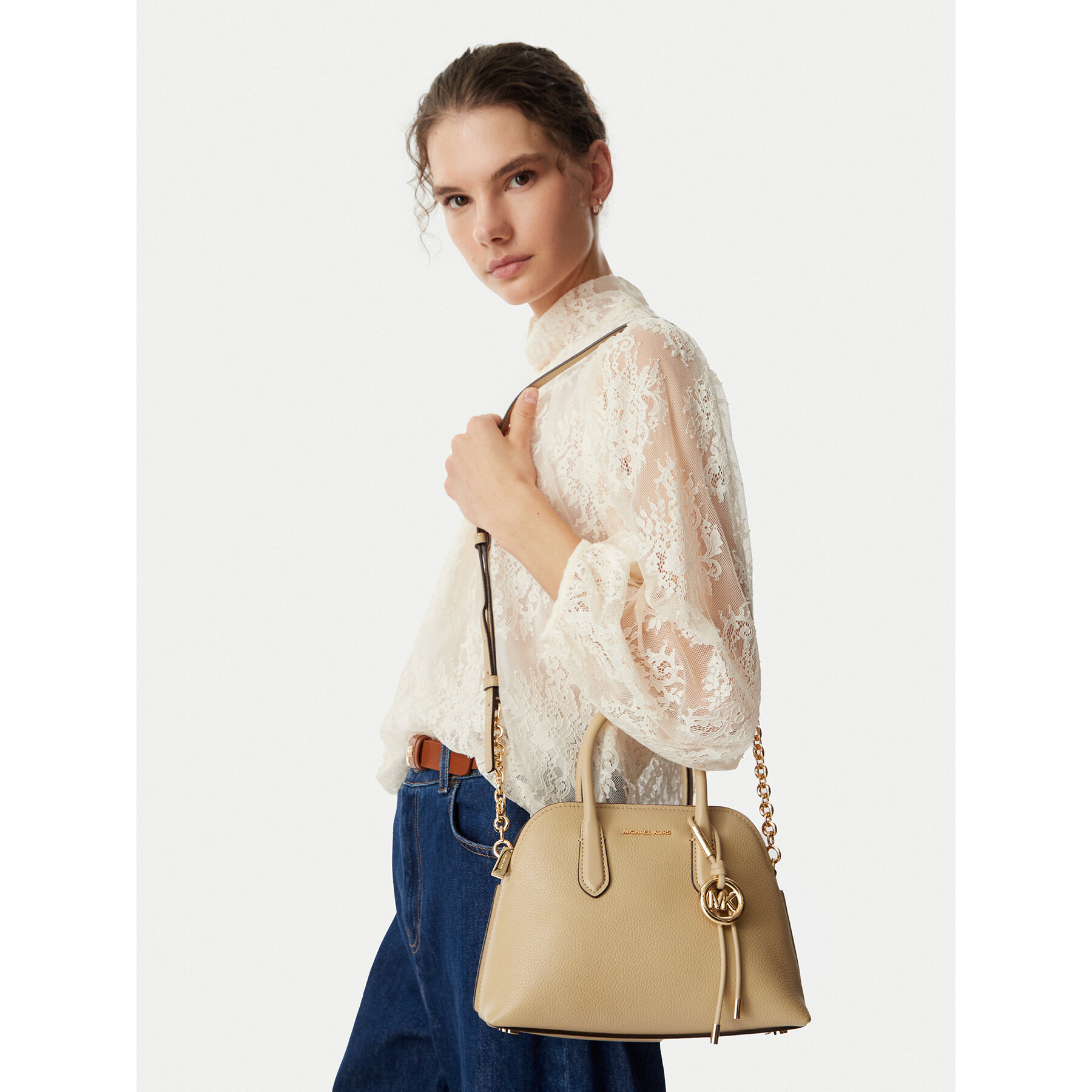 Geantă MICHAEL Michael Kors 30T6GX4S2L Bej