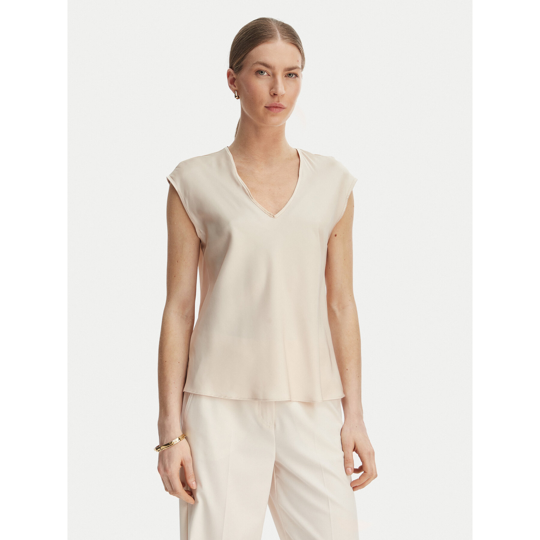 Rinascimento Bluse CFC0127631003 Beige Regular Fit