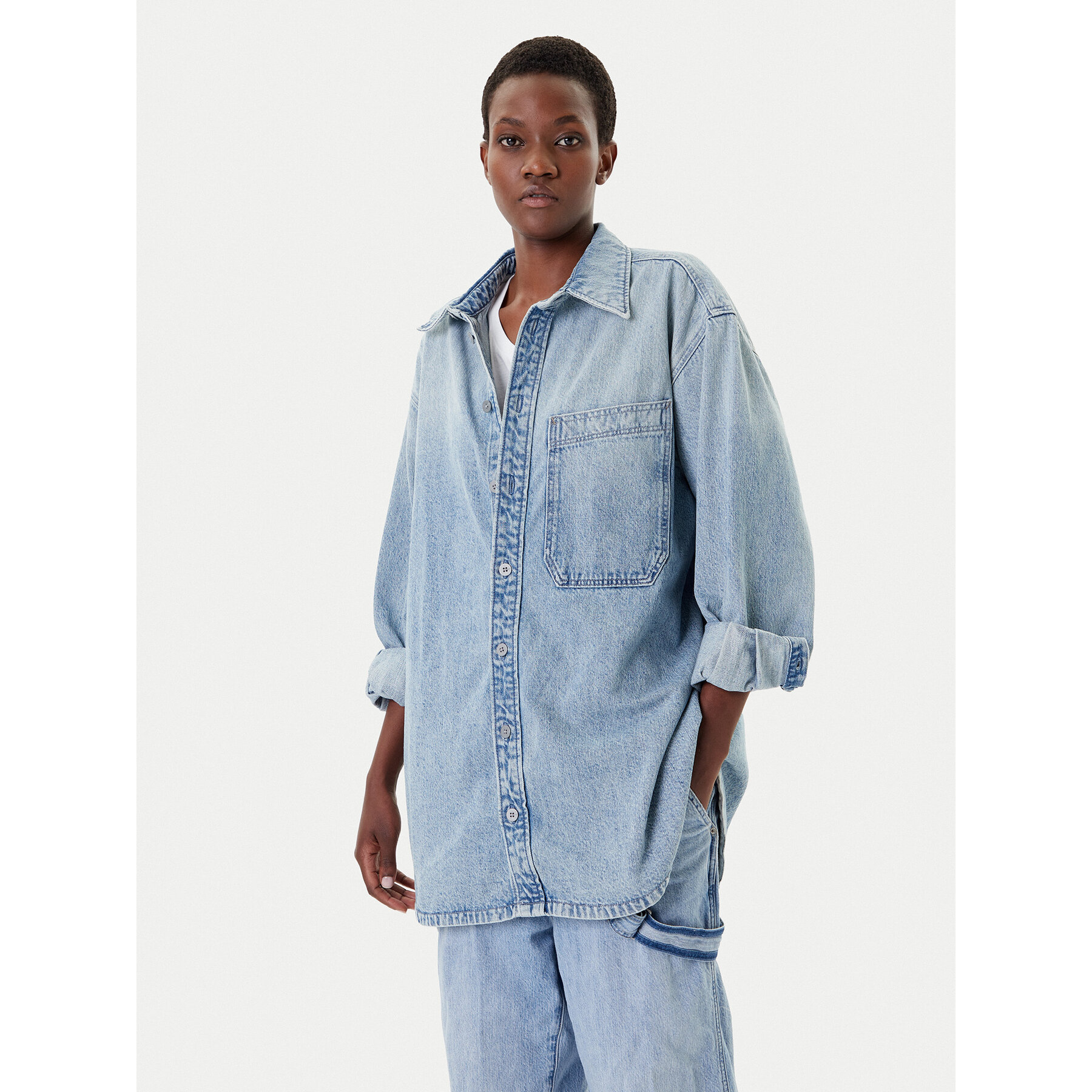G-Star G-Star Raw Τζιν πουκάμισο D27695-D788 Μπλε Oversize