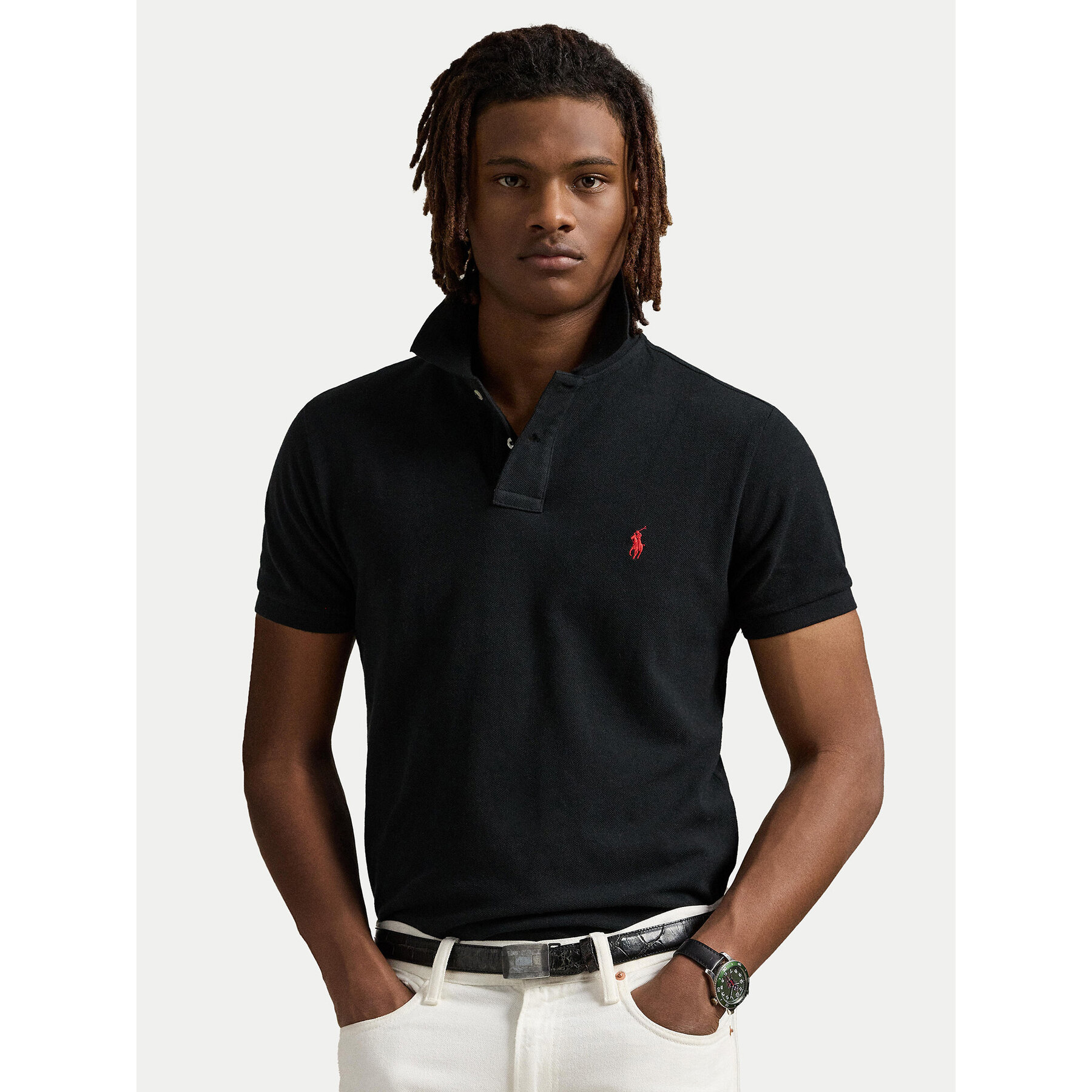 Polo Ralph Lauren Polo majica Core Replen 710782592 Črna Custom Slim Fit