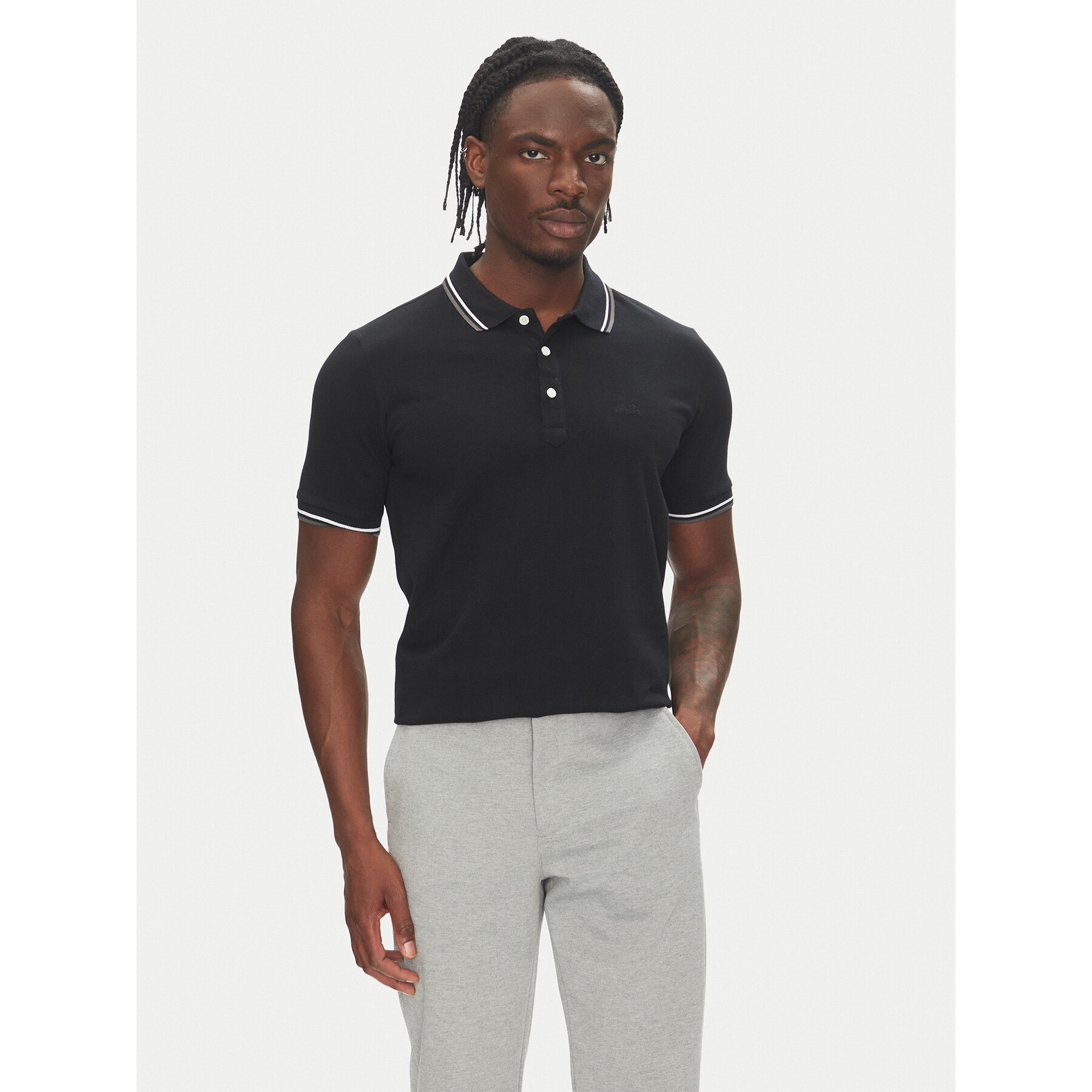 Lindbergh Lindbergh Polo 30-404010 Μαύρο Relaxed Fit