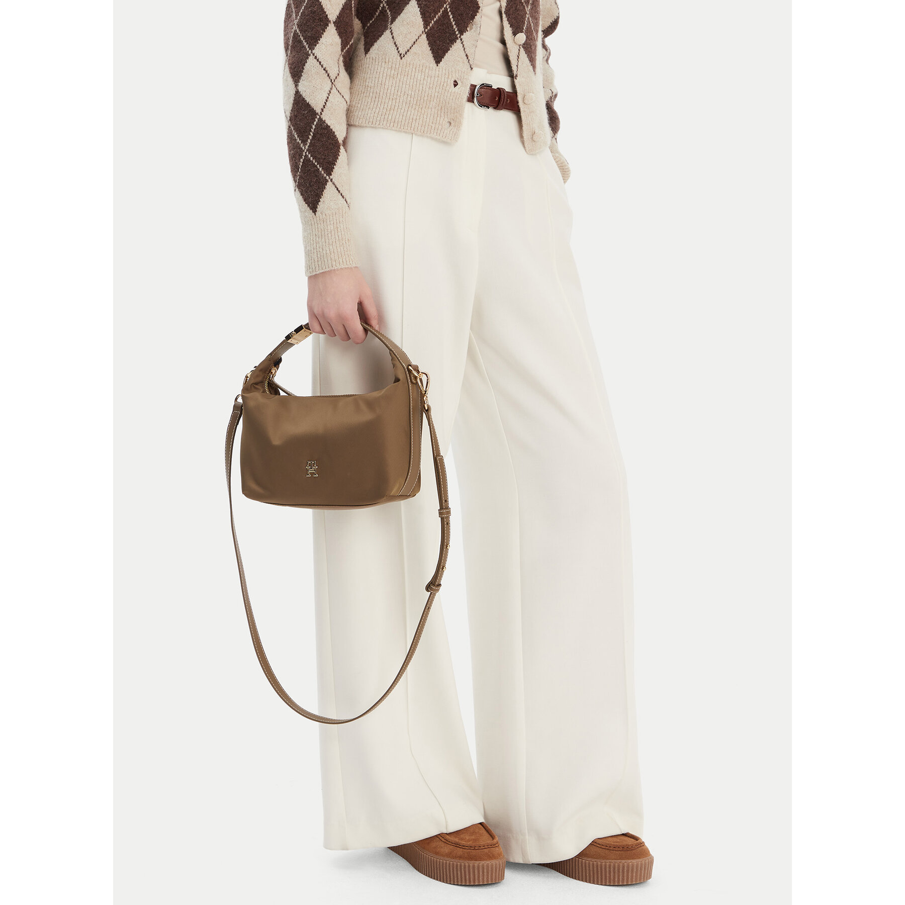 Geantă Tommy Hilfiger Th Go Crossover Nylon AW0AW18164 Maro