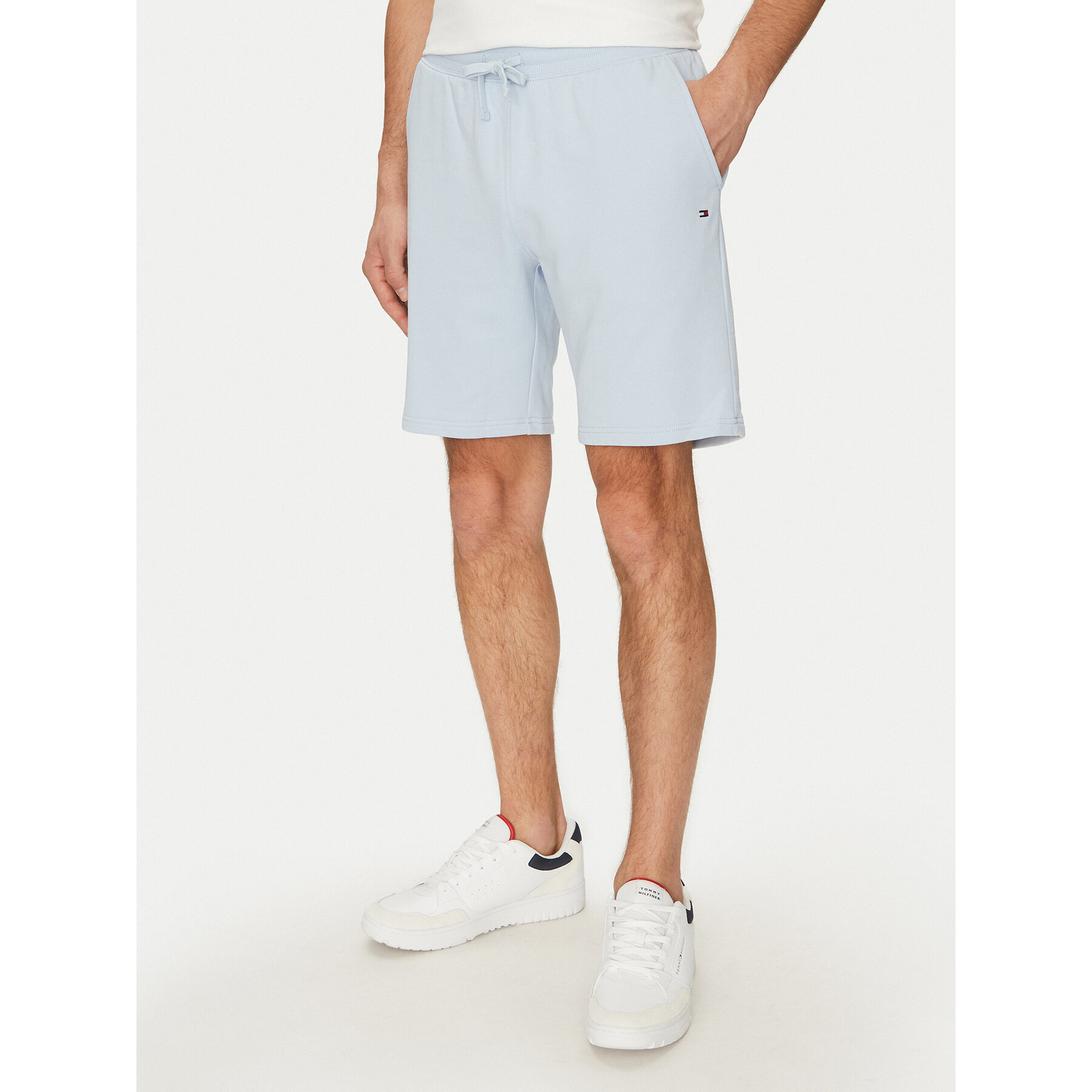 Tommy Hilfiger Stoffshorts Essential Terry Sweatshort MW0MW37240 Himmelblau Regular Fit