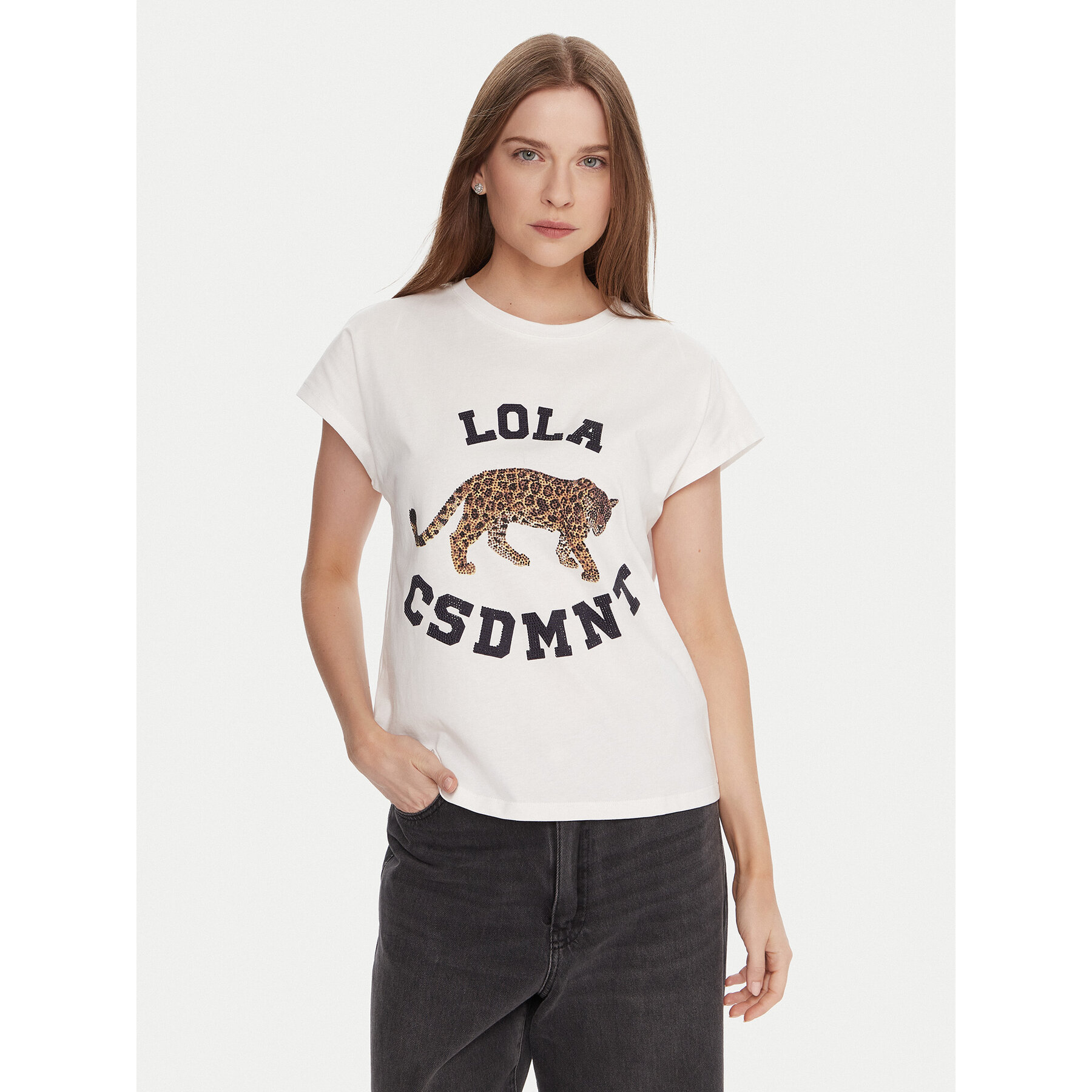 LOLA CASADEMUNT T-Shirt LF2515001 Weiß Regular Fit