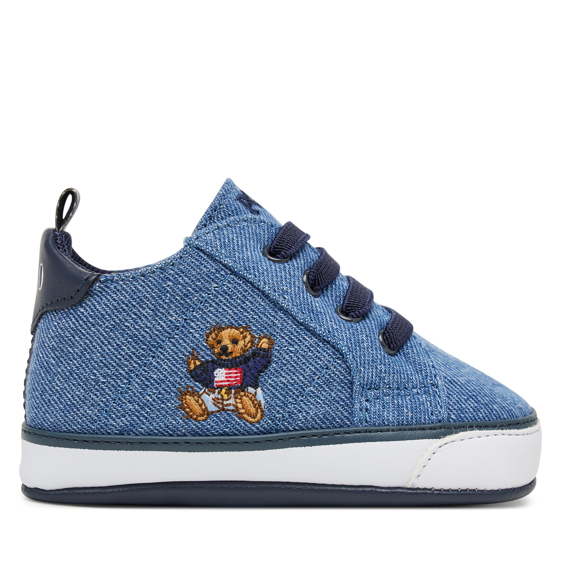 Pantofiori pentru bebeluși Polo Ralph Lauren Quilton Bear Gore RL03477430 Bleumarin