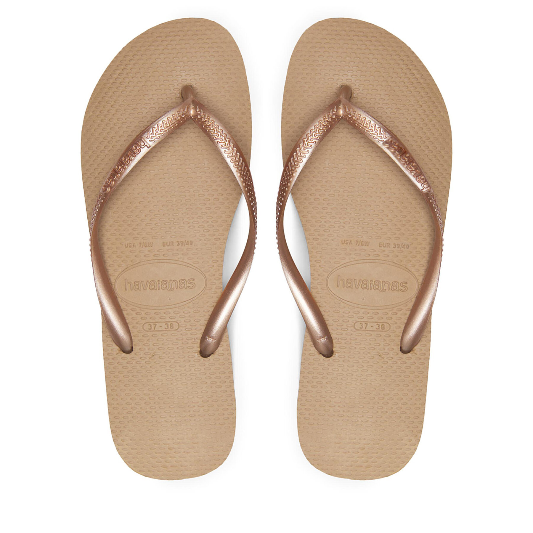Dámske Žabky Havaianas, Rozmer: 37_38, Zlatá, 4000030.3581