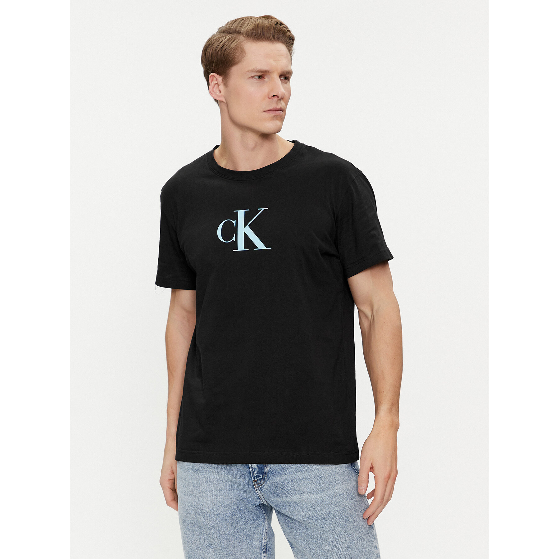 Calvin Klein Swimwear Calvin Klein Swimwear T-Shirt KM0KM00971 Μαύρο Regular Fit