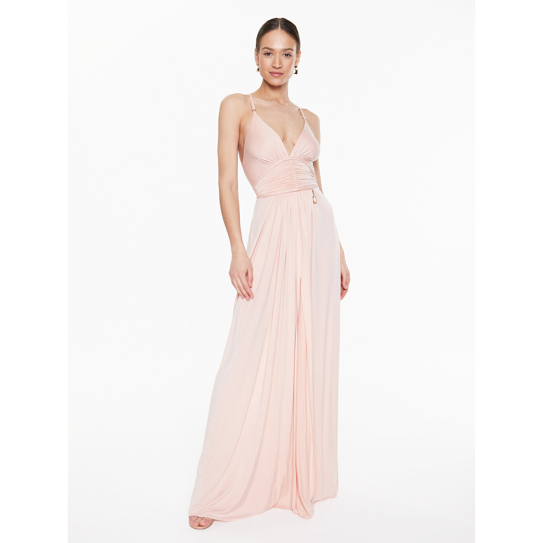 Elisabetta Franchi Abendkleid AB-430-32E2-V700 Rosa Regular Fit