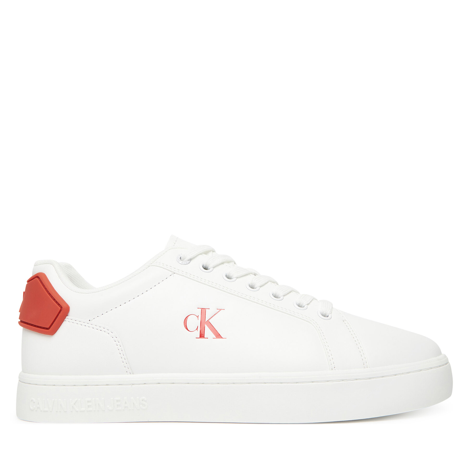 Snīkeri Calvin Klein Jeans Classic Cupsole Ru Patch Lth YM0YM01297 Balts