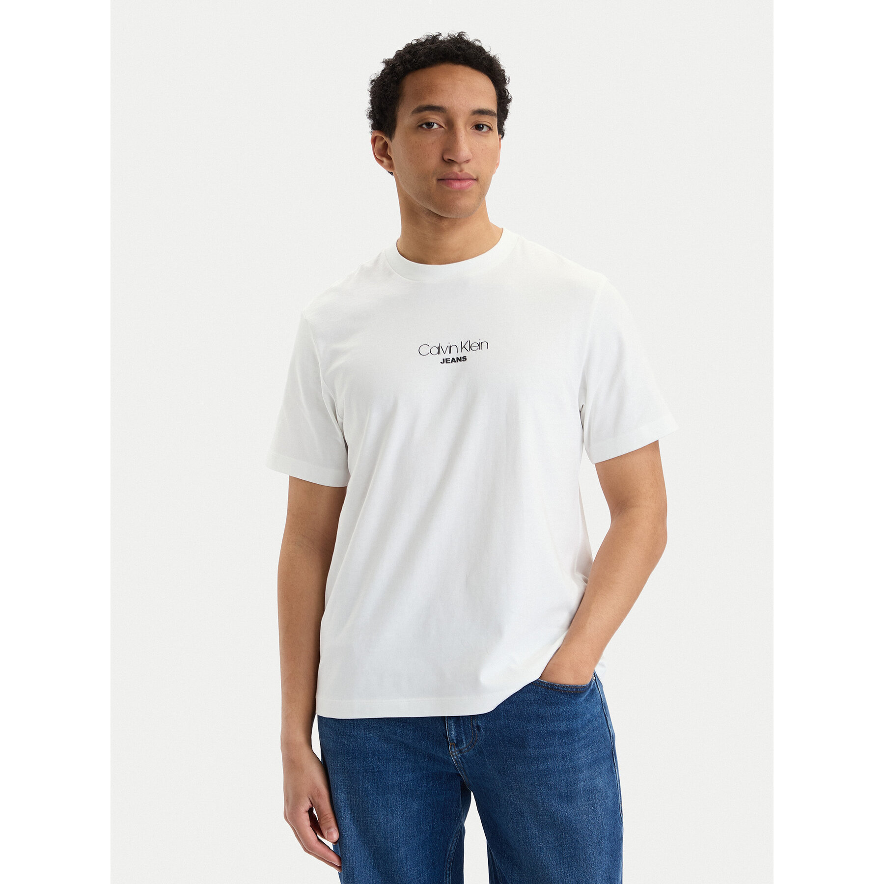Calvin Klein Jeans T-Shirt LV04RB824G Weiß Regular Fit