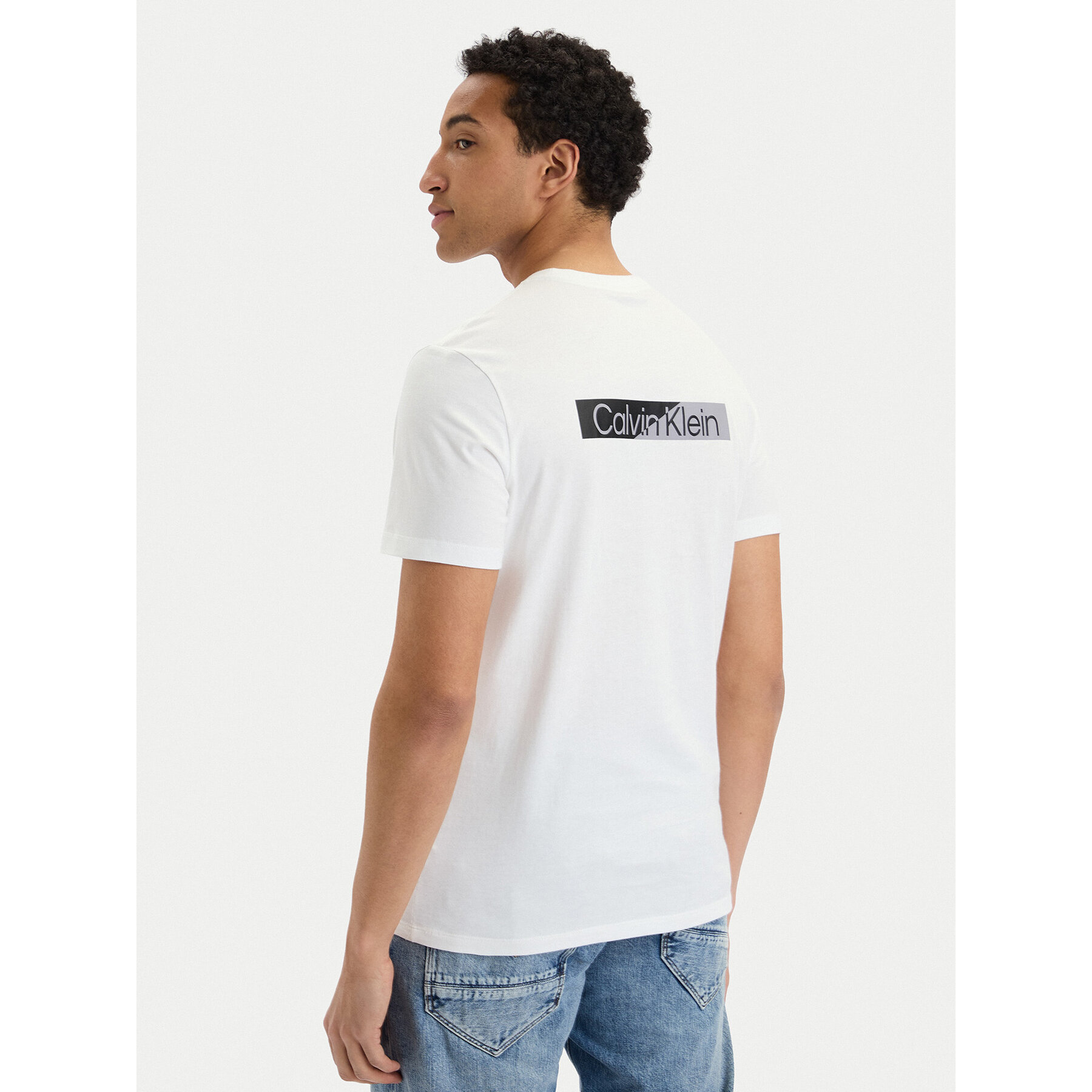 Calvin Klein T-Shirt SS 30s EU LV04LG810G Weiß Slim Fit