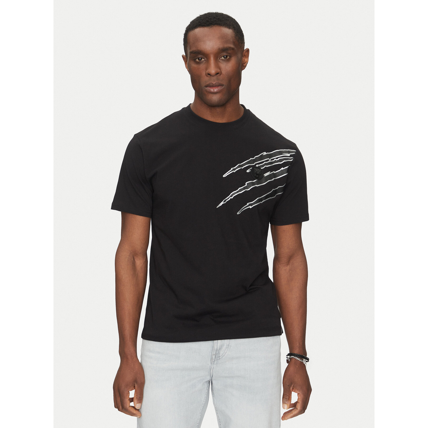 Plein Sport Póló SAEC MTK8019 STE001N Fekete Regular Fit