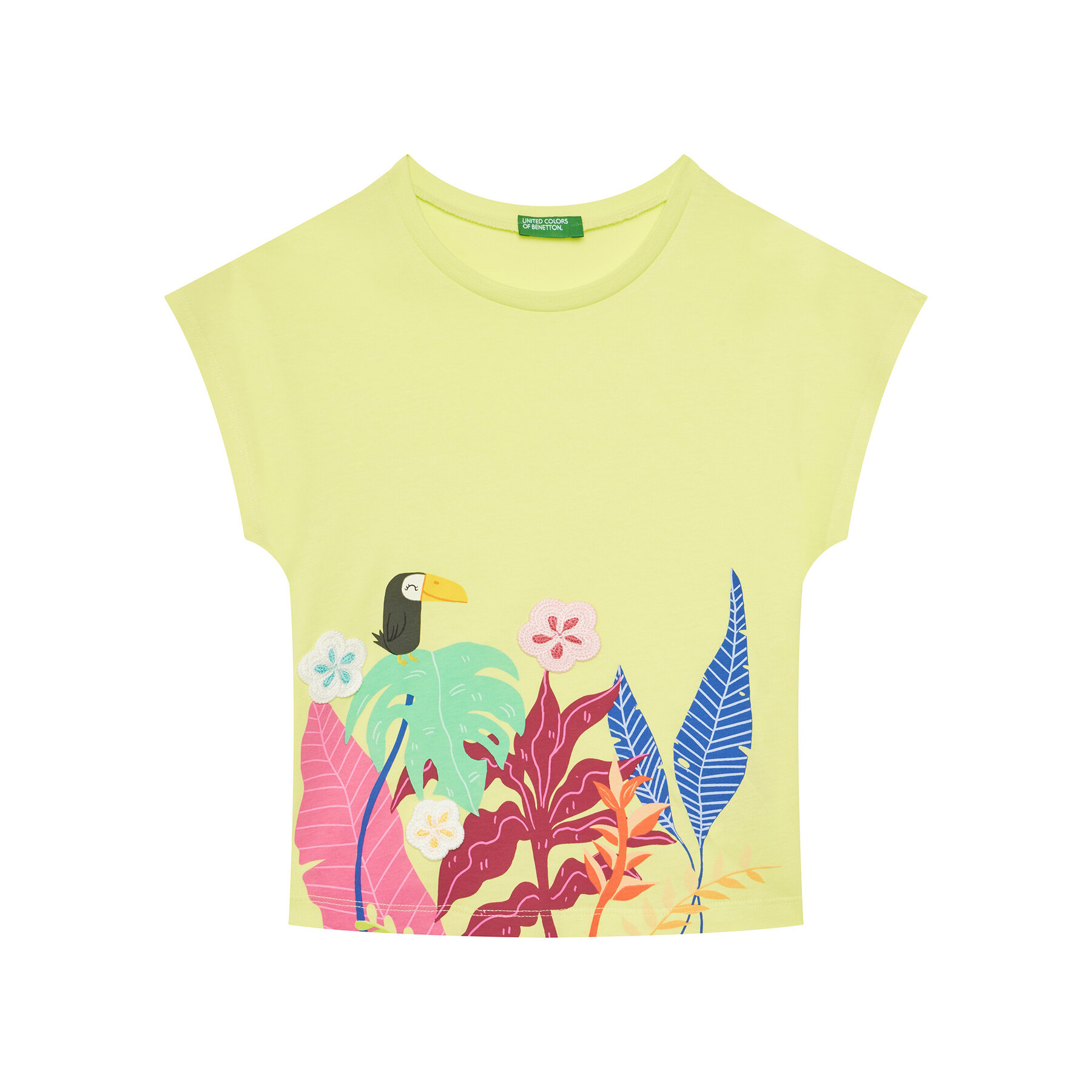 United Colors Of Benetton Marškinėliai 3I1XG10JH Geltona Regular Fit