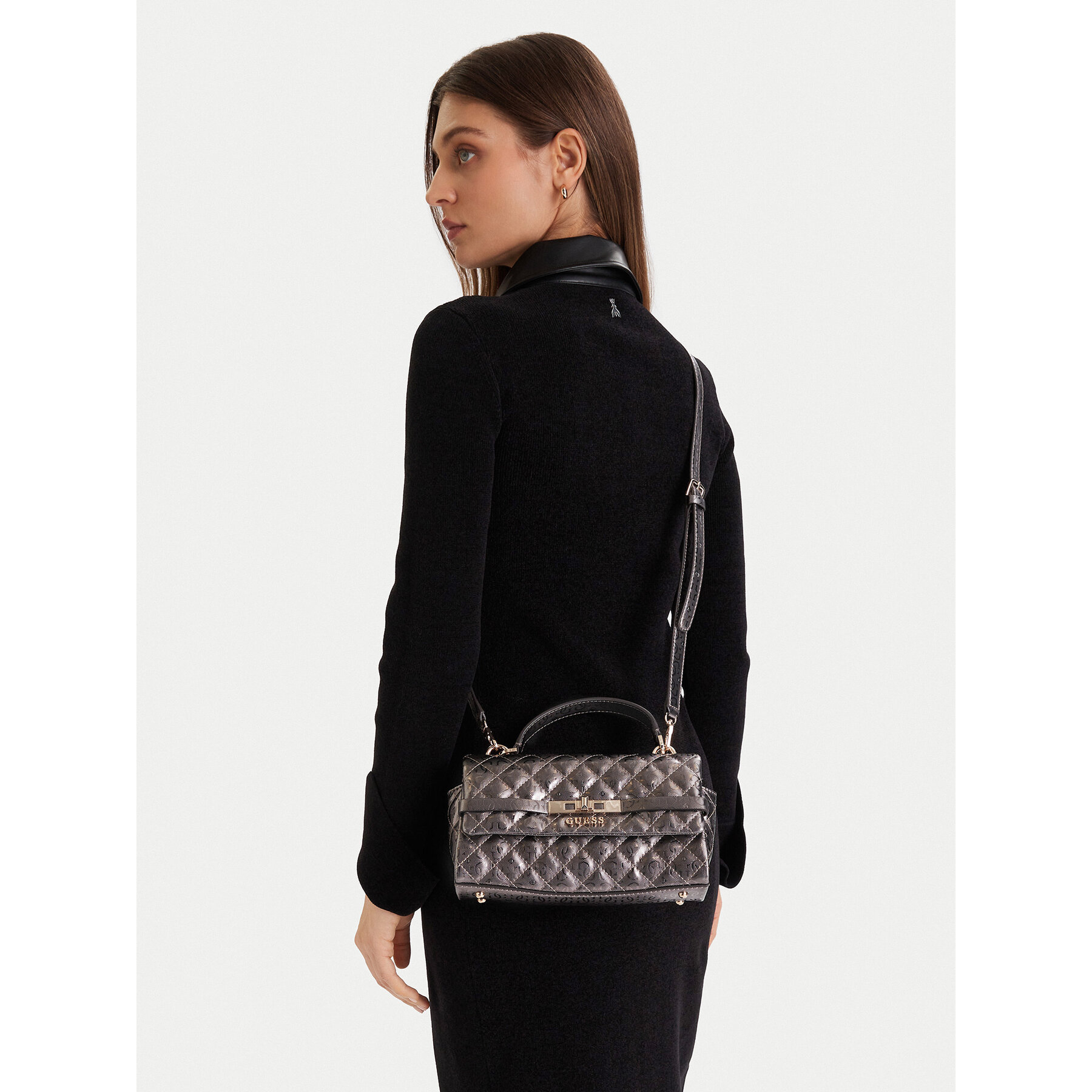 Kabelka Guess HWGM81 57200 Strieborná