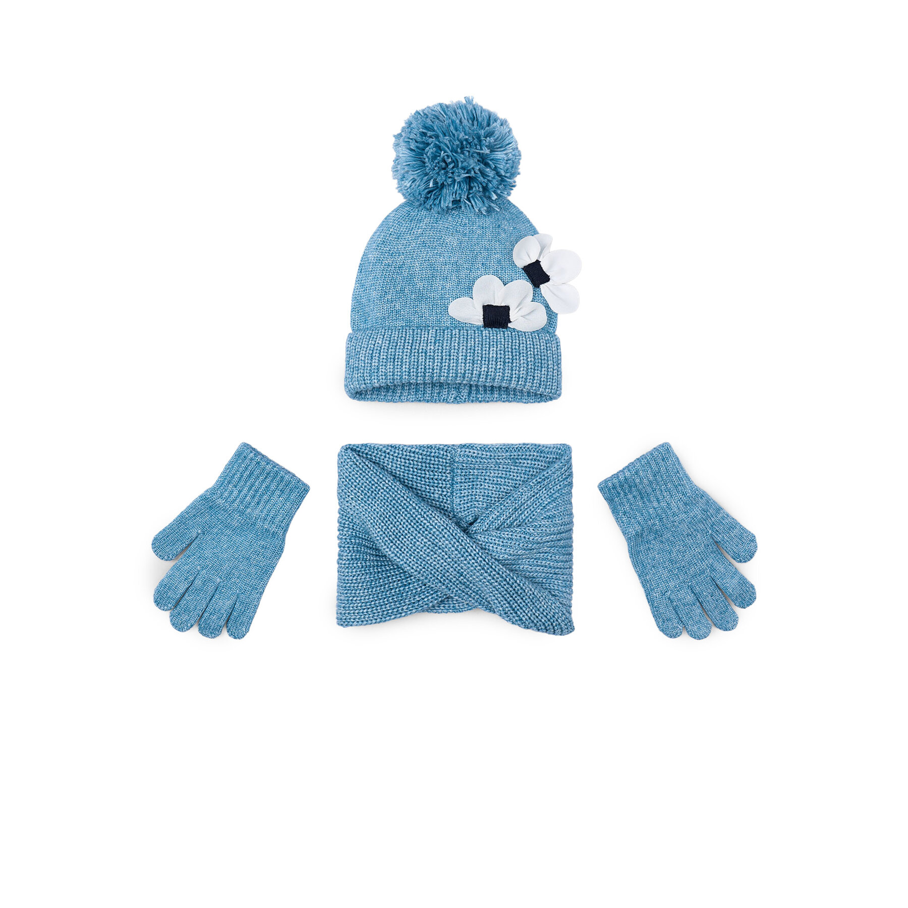 Completo cappello, scaldacollo e guanti Mayoral 10071 Blu