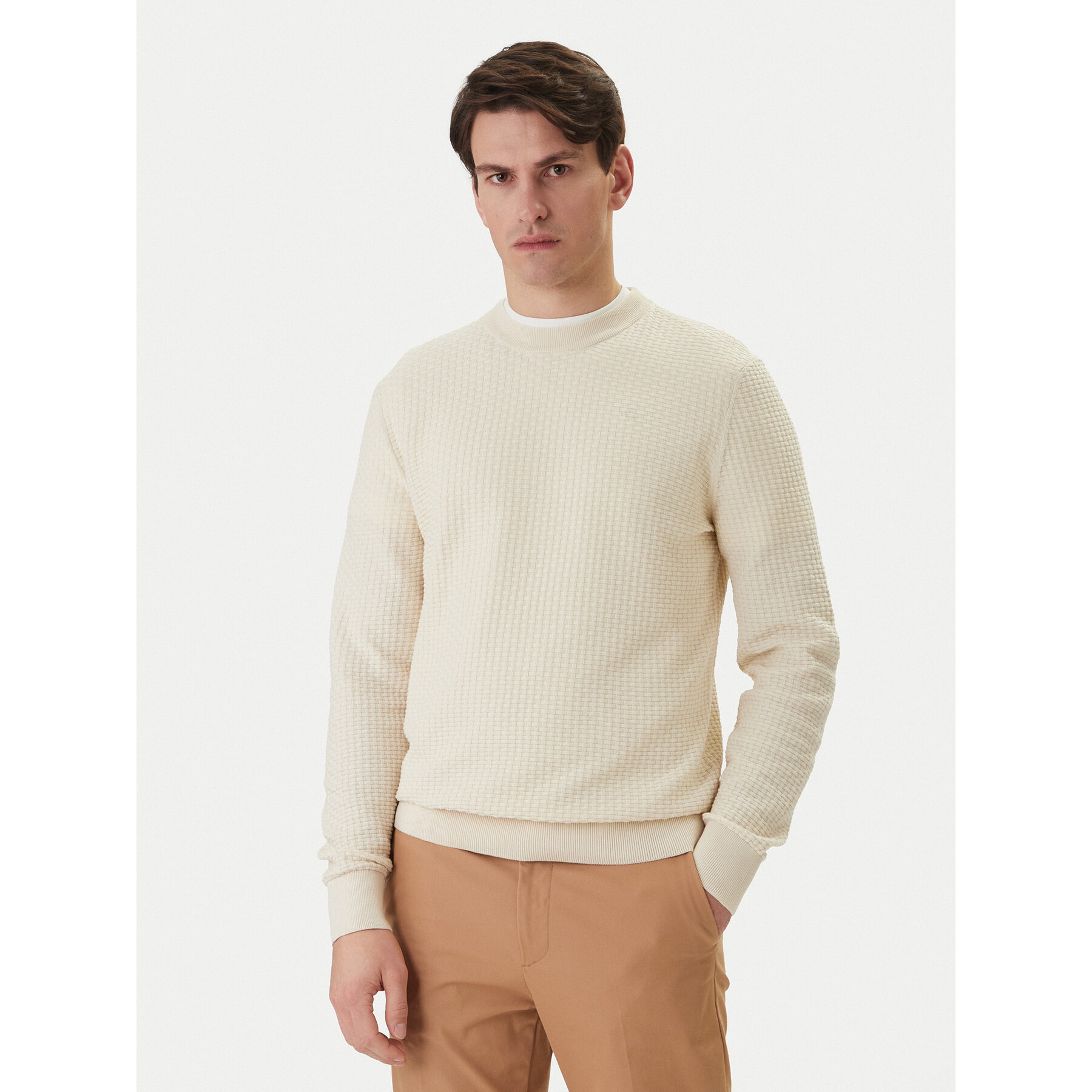 BOSS Pullover H-Imberto 50545283 Beige Regular Fit
