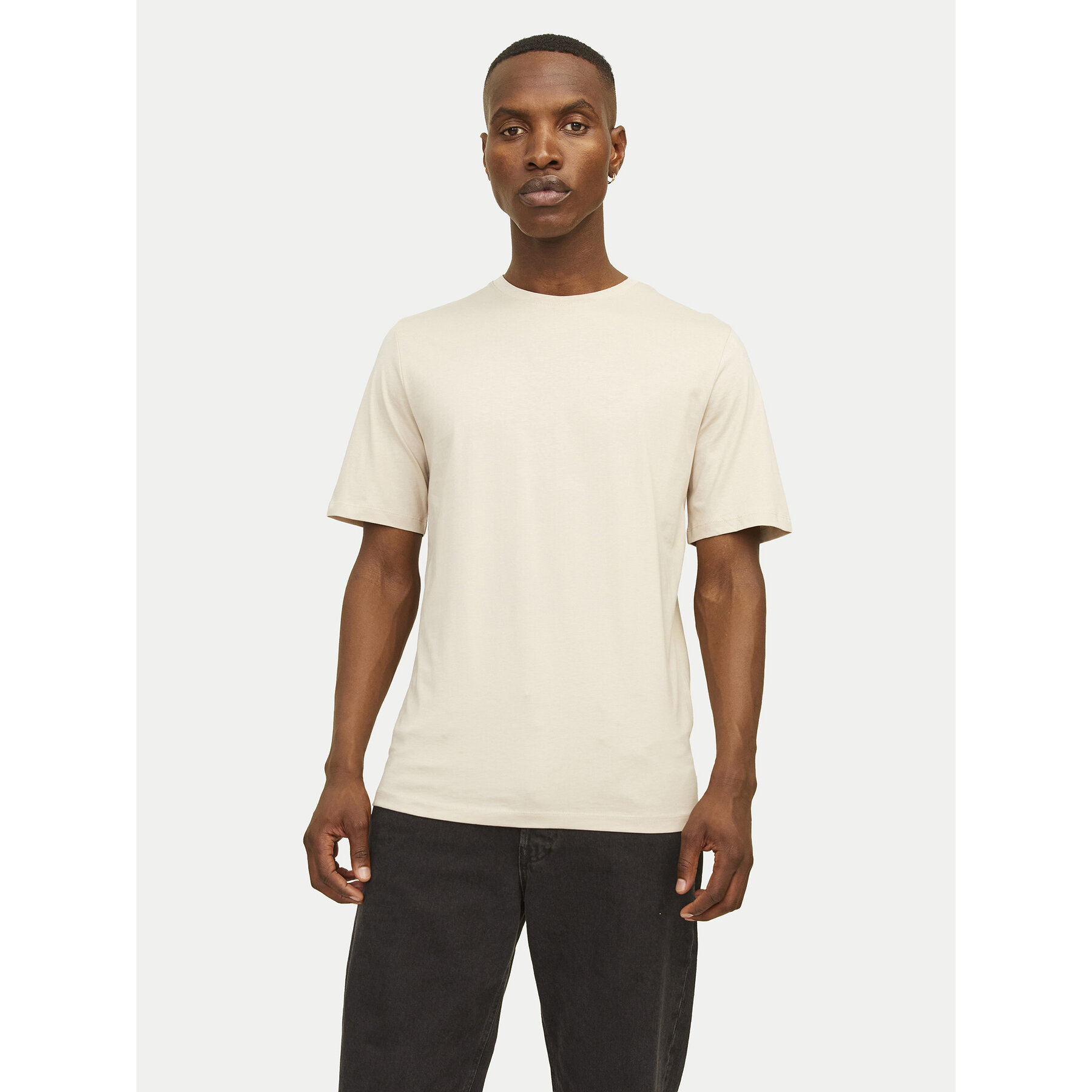 Jack & Jones T-Shirt Oragnic Basic 12156101 Beige Regular Fit