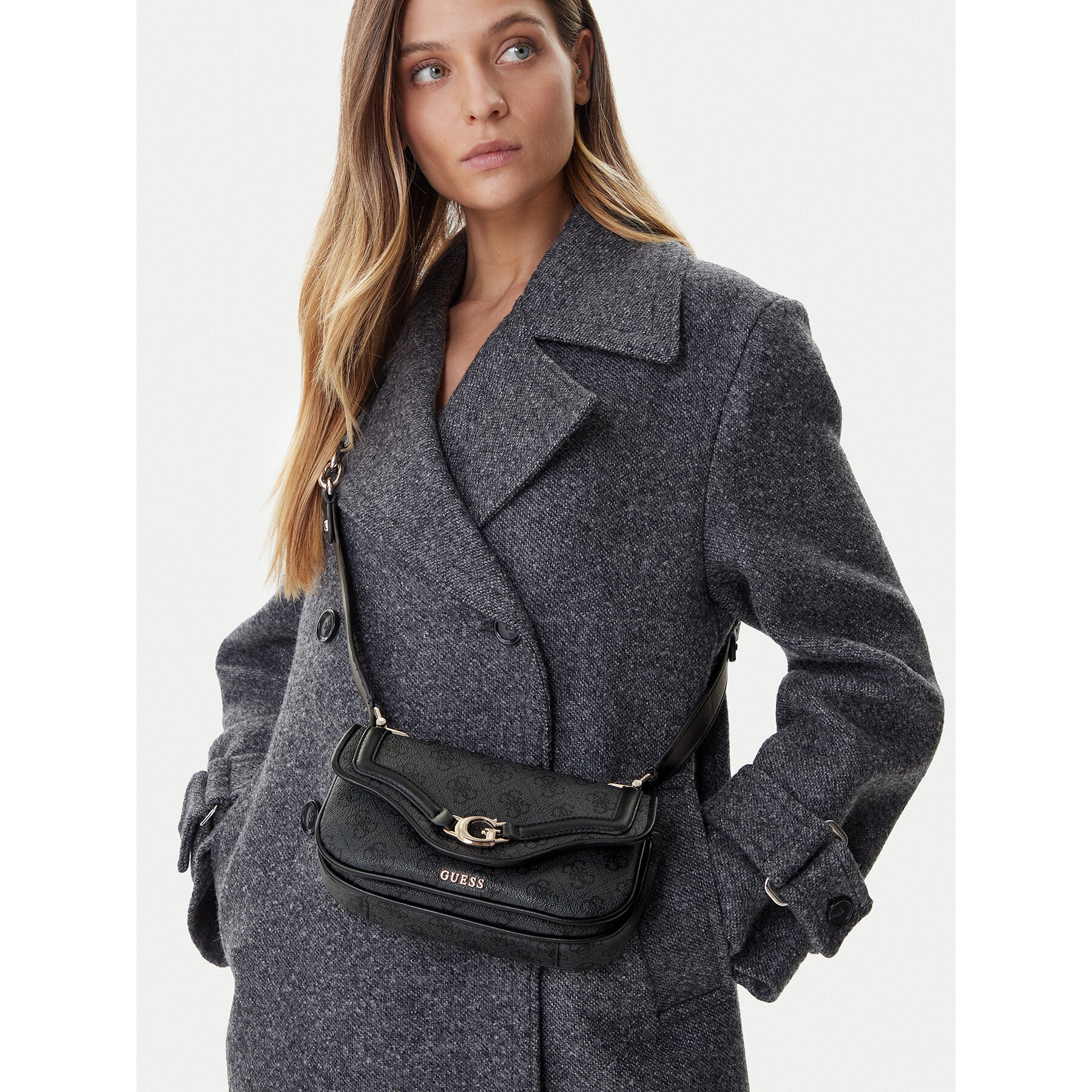 Geantă Guess Dea Mini HWSG79 93790 Gri