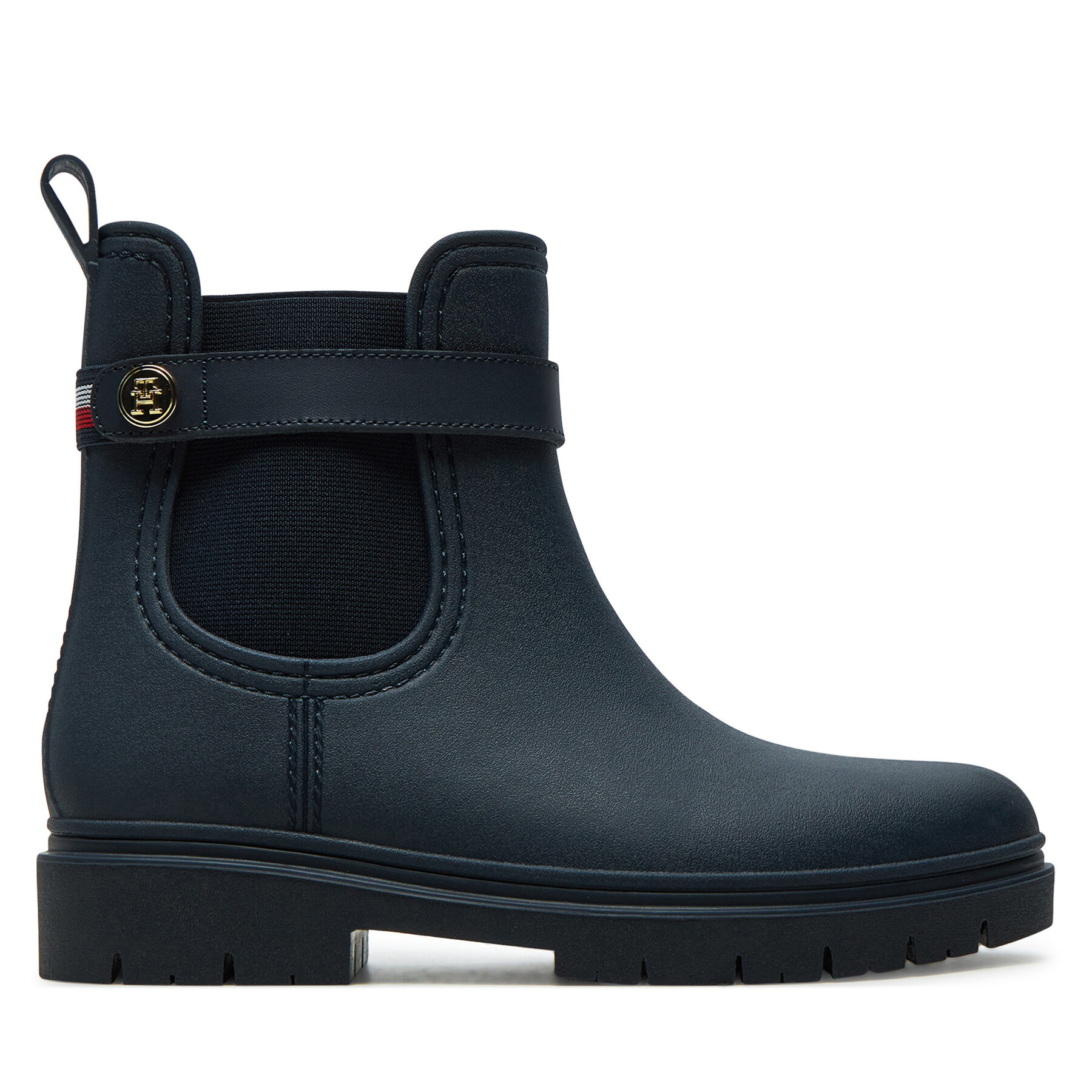 Bottes de pluie Tommy Hilfiger Th Stud Rubberised Rainboot FW0FW08168 Bleu marine