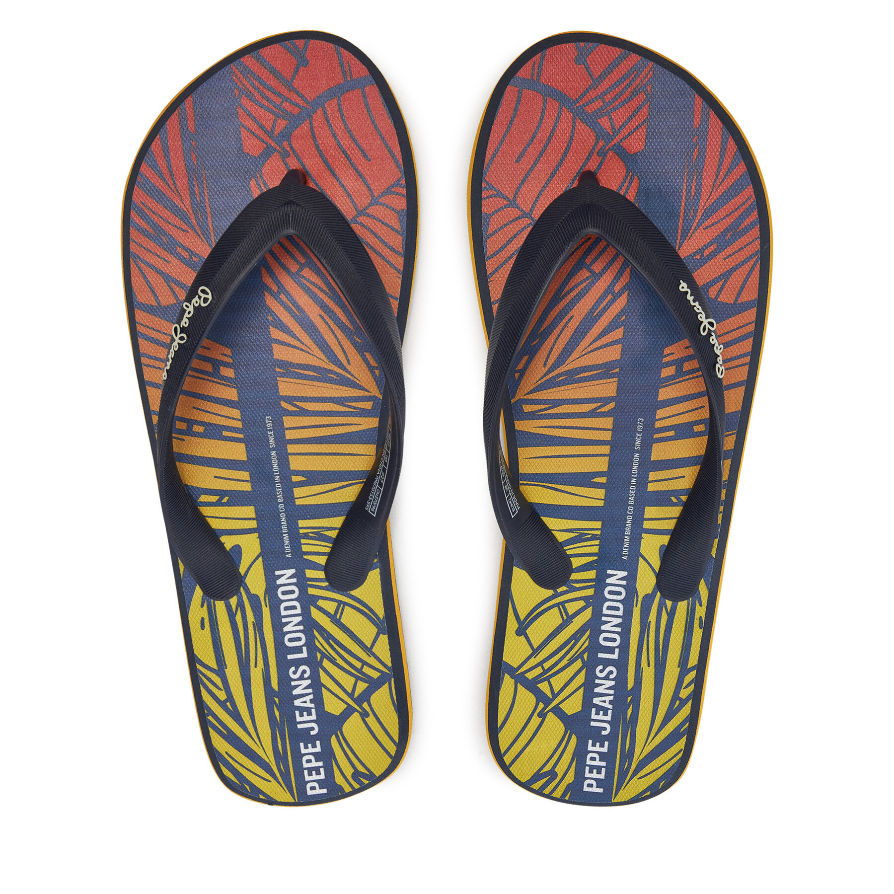Męskie Japonki Pepe Jeans, Rozmiar 41 Granatowy Whale Palm PMS70153
