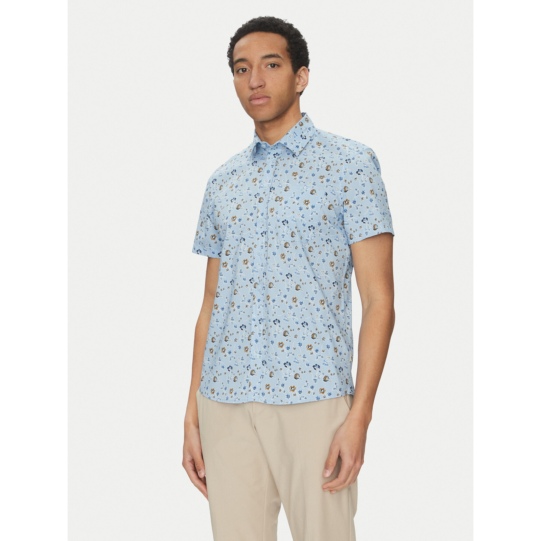 Blend Hemd 20718102 Blau Regular Fit