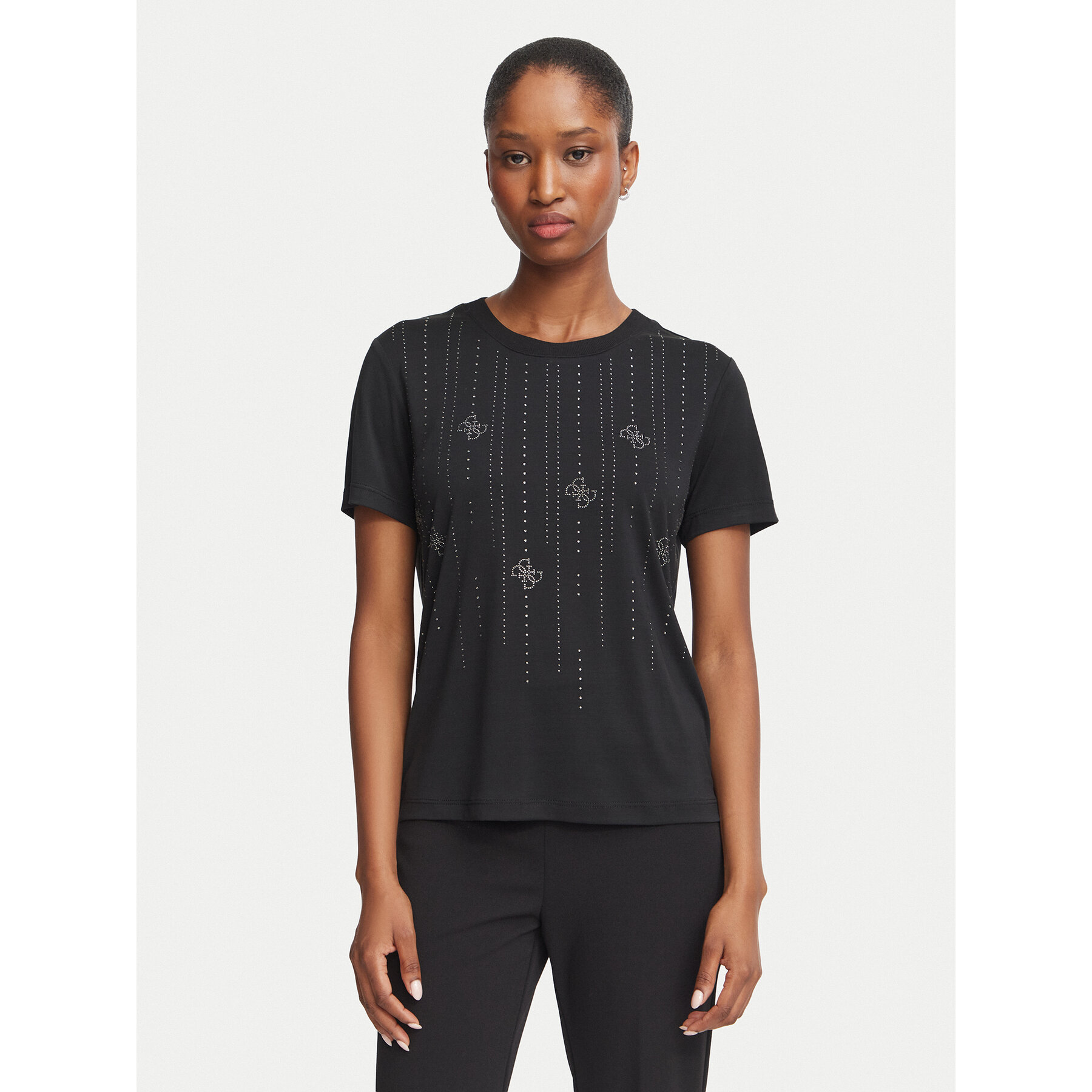 Guess T-shirt W6BI29 K6050 Crna Regular Fit