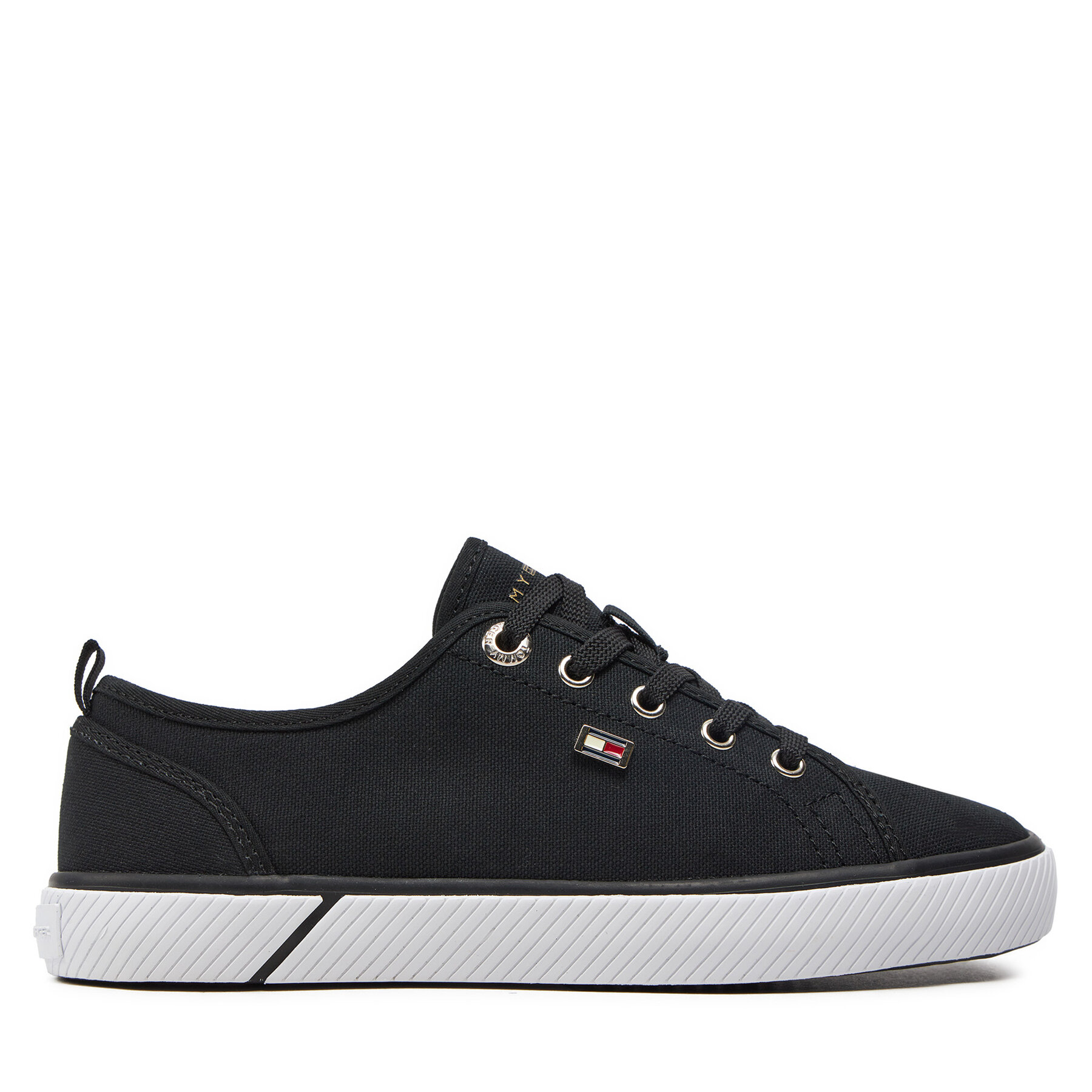 Dámske Tenisky Tommy Hilfiger, Rozmer: 37, Čierna, Vulc Canvas Sneaker FW0FW08063